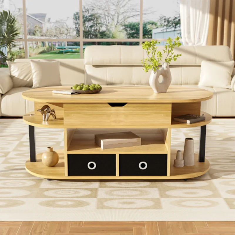Table basse relevable bois