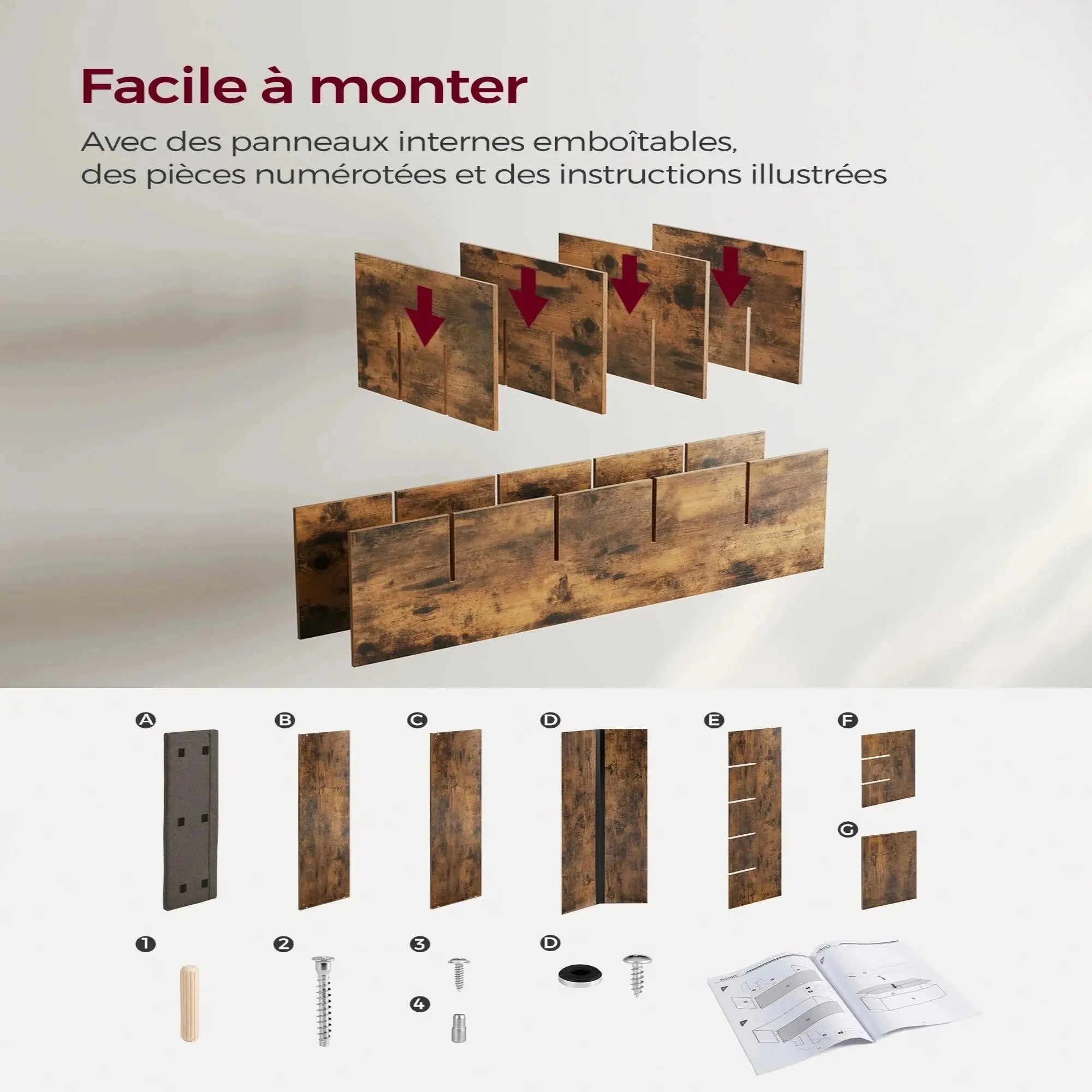 Banc d’entrée en bois avec assise ElleVitals