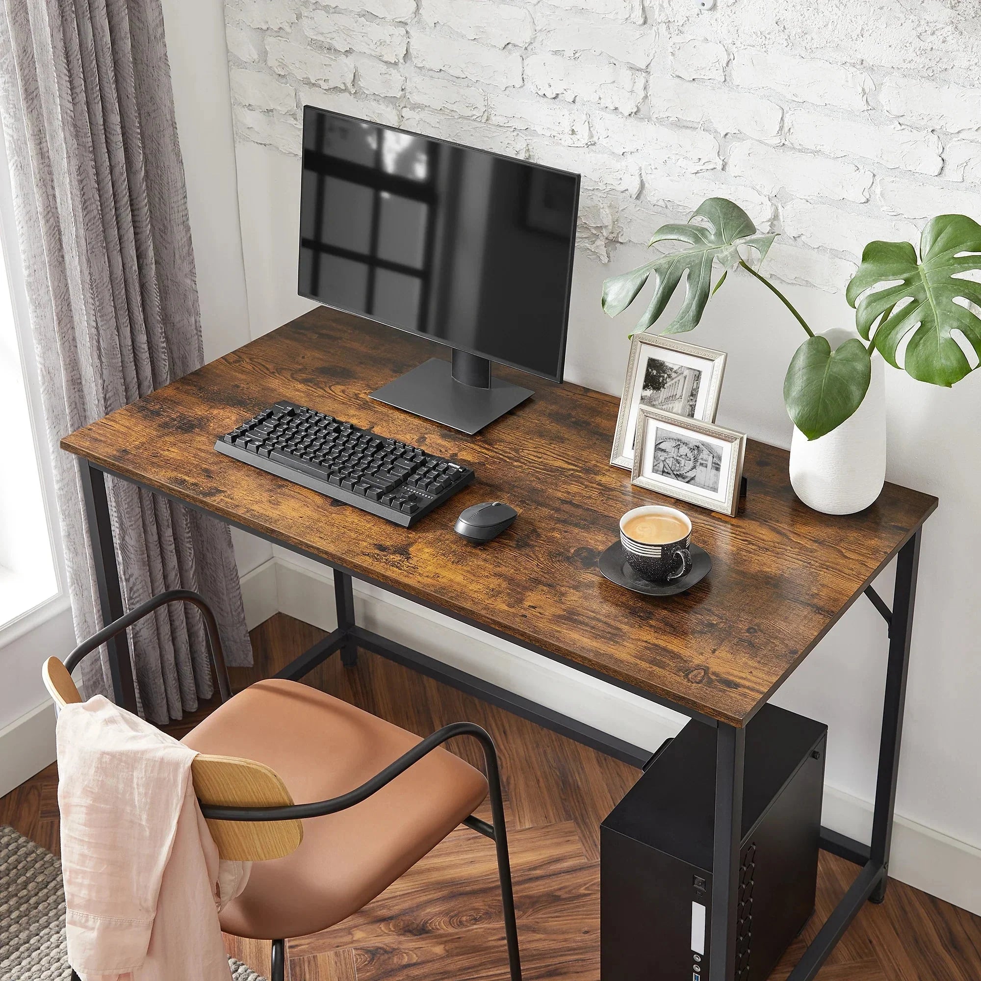 Bureau compact bois et acier ElleVitals