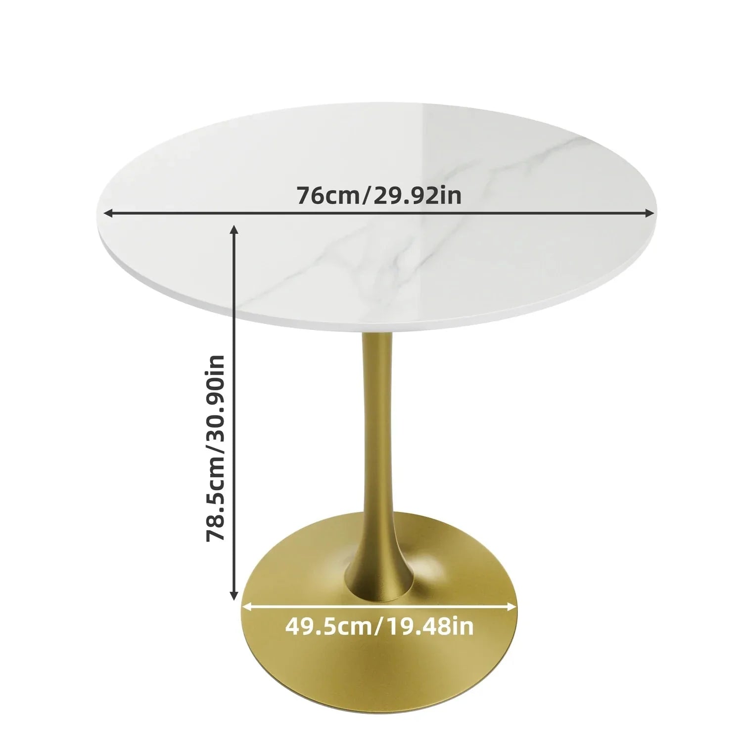 Table ronde en pierre frittée ElleVitals
