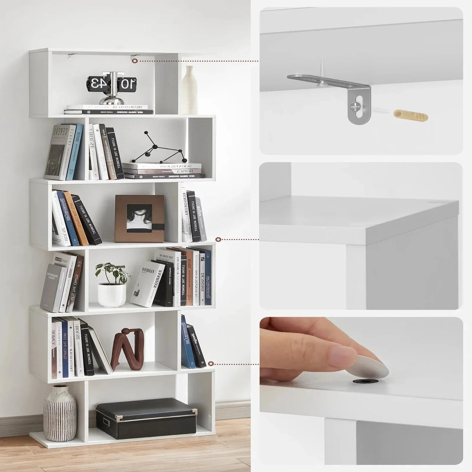 Bibliothèque moderne avec 6 niveaux ElleVitals