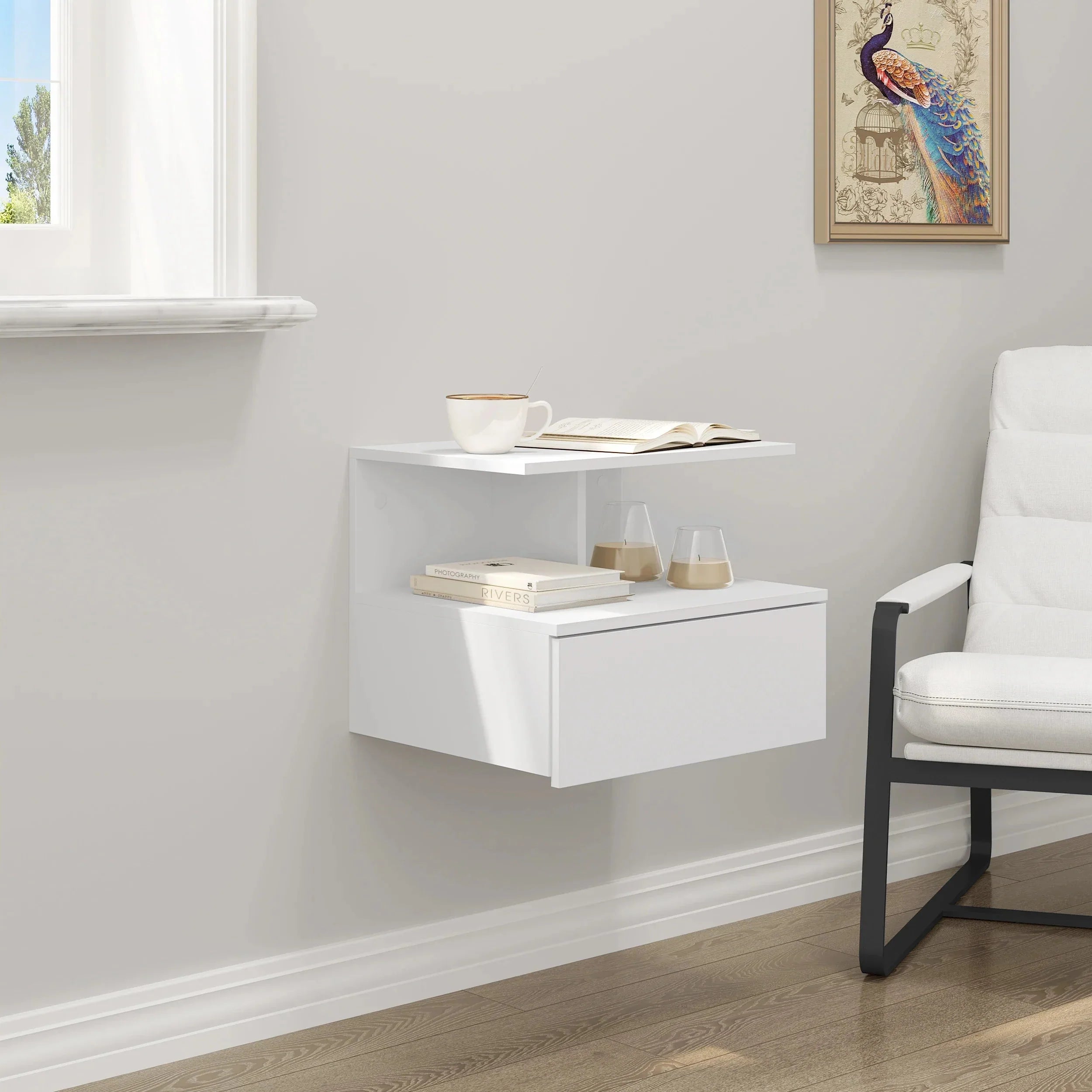 Table de chevet murale moderne ElleVitals