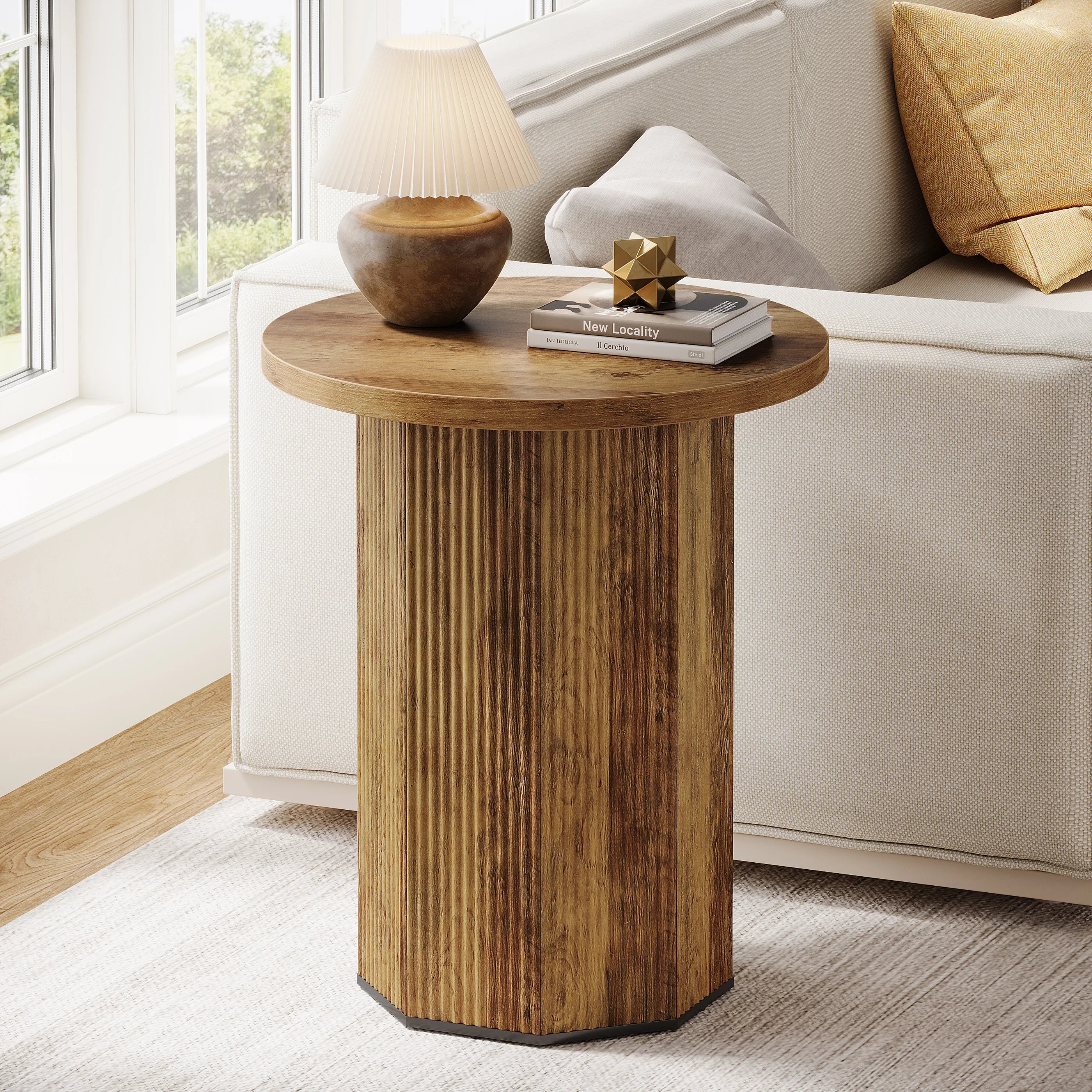 Table d’appoint ronde rustique