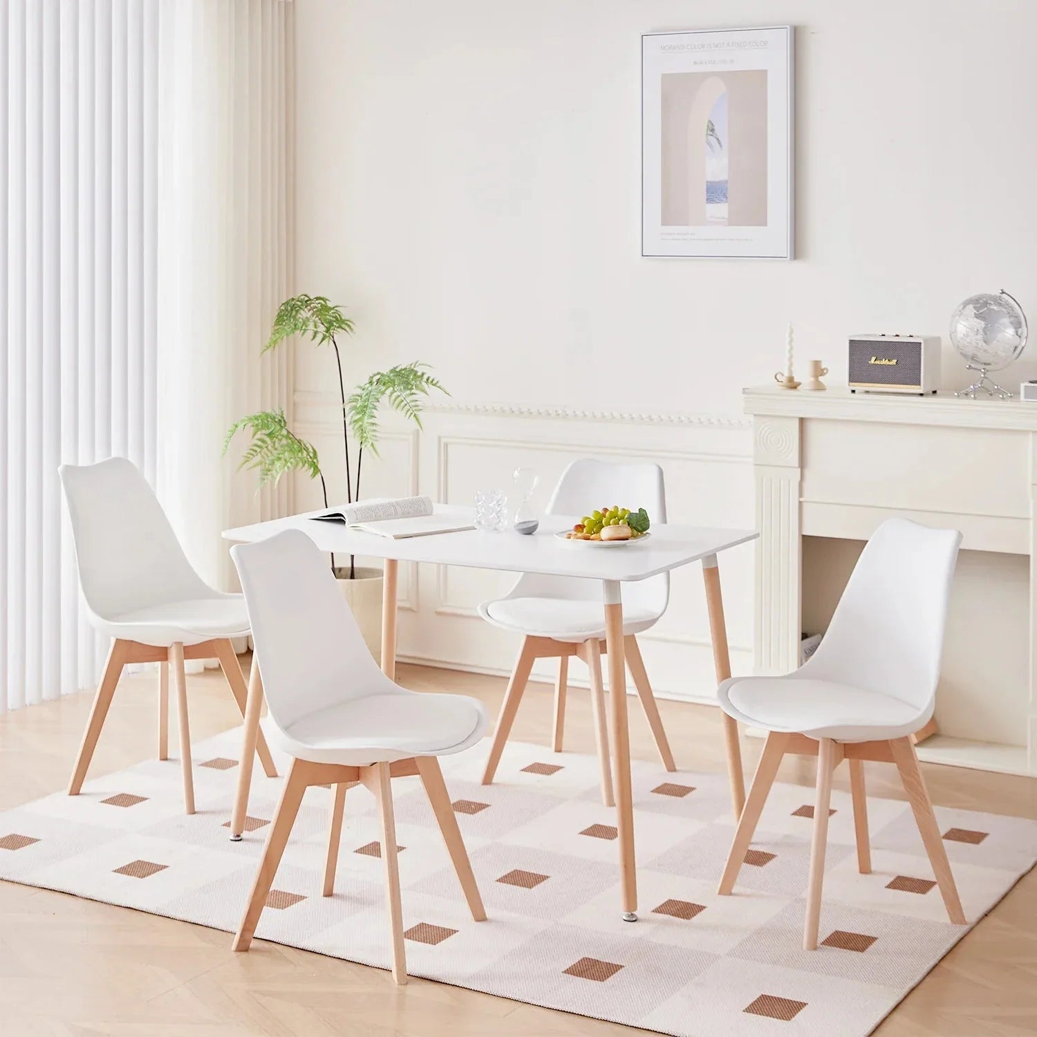Table rectangulaire bois et métal nordique ElleVitals