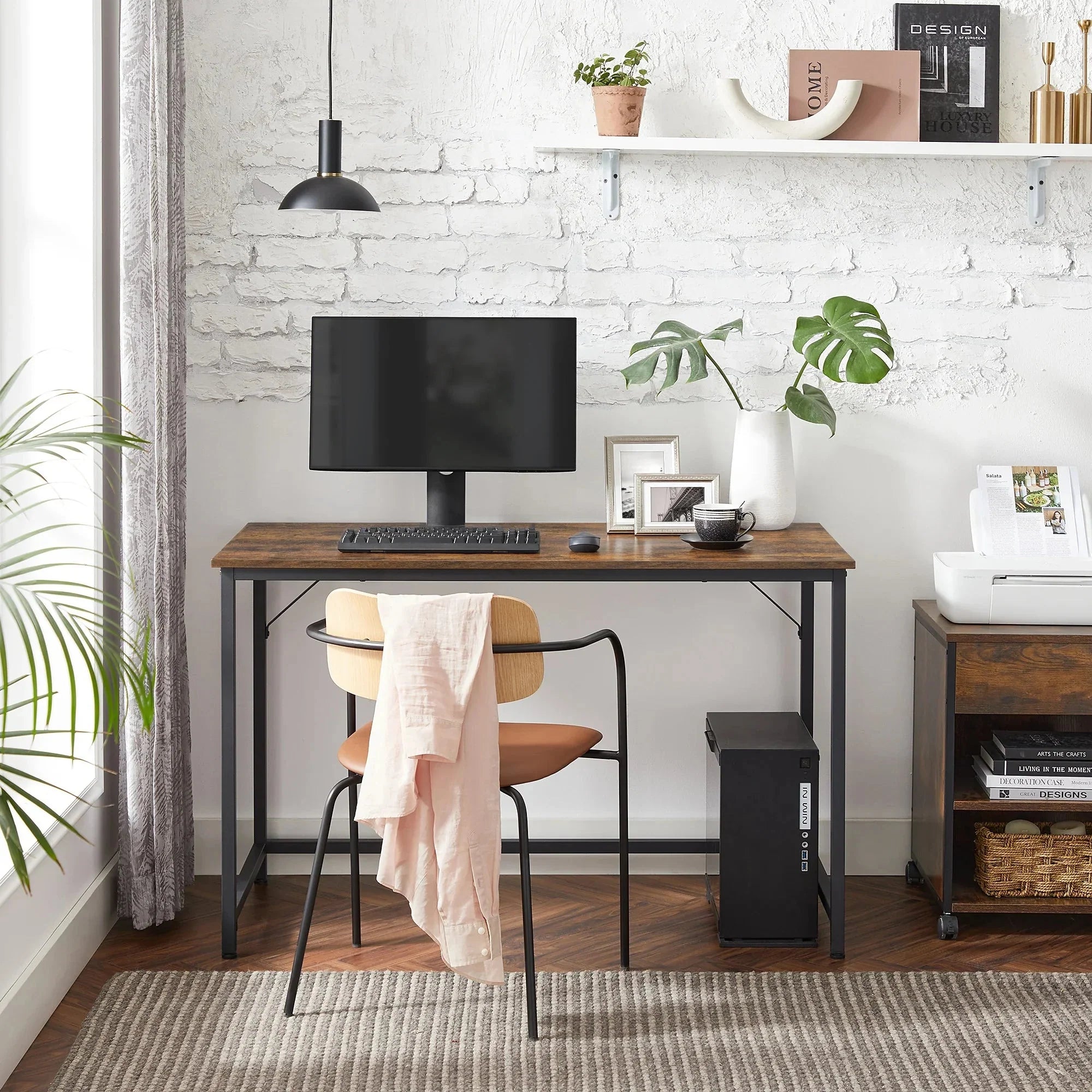 Bureau compact bois et acier ElleVitals
