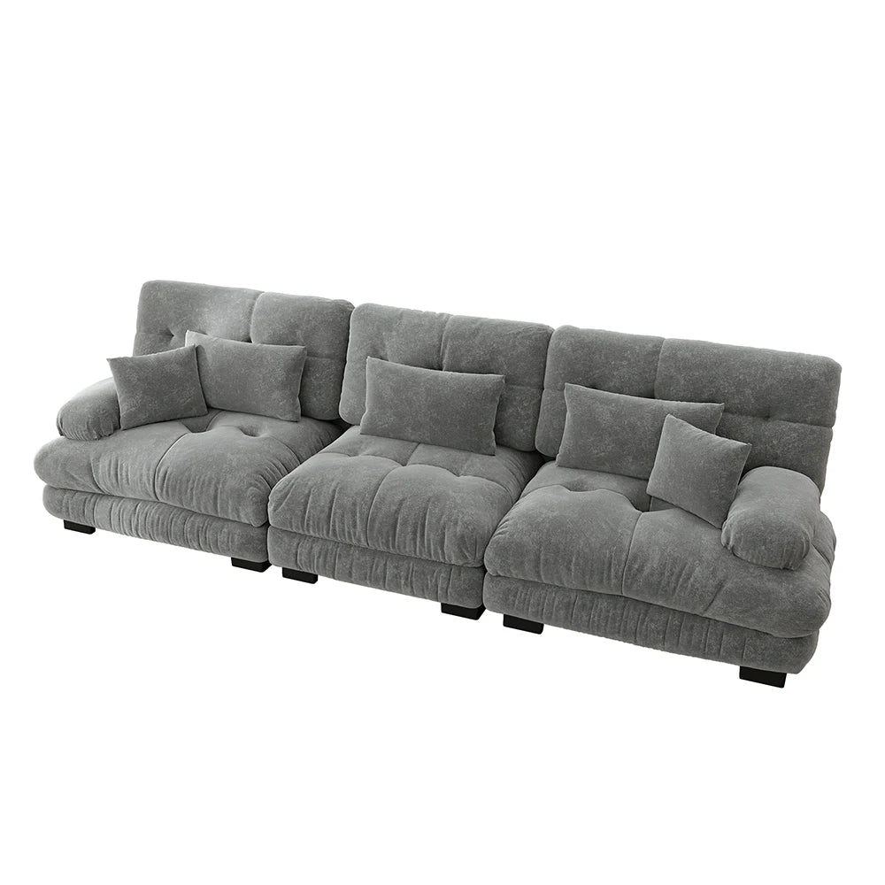 Canapé modulable 3 places en chenille