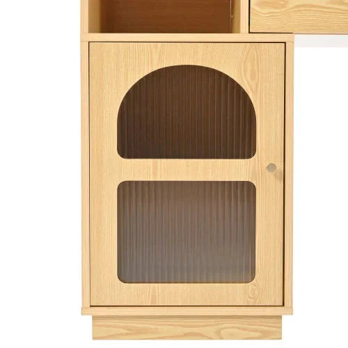 Coiffeuse Prismia avec miroir LED et rangements ElleVitals