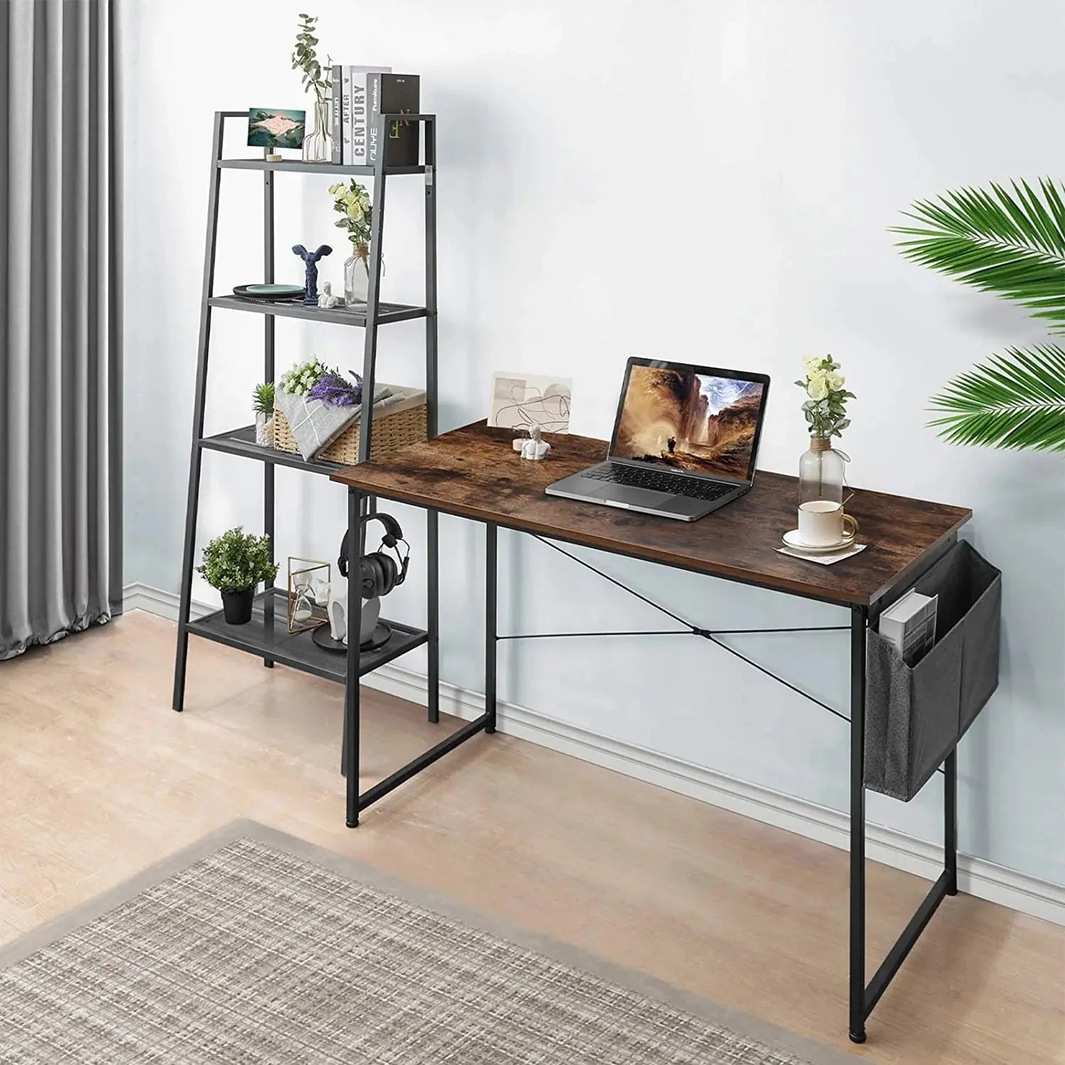 Bureau compact bois et métal ElleVitals