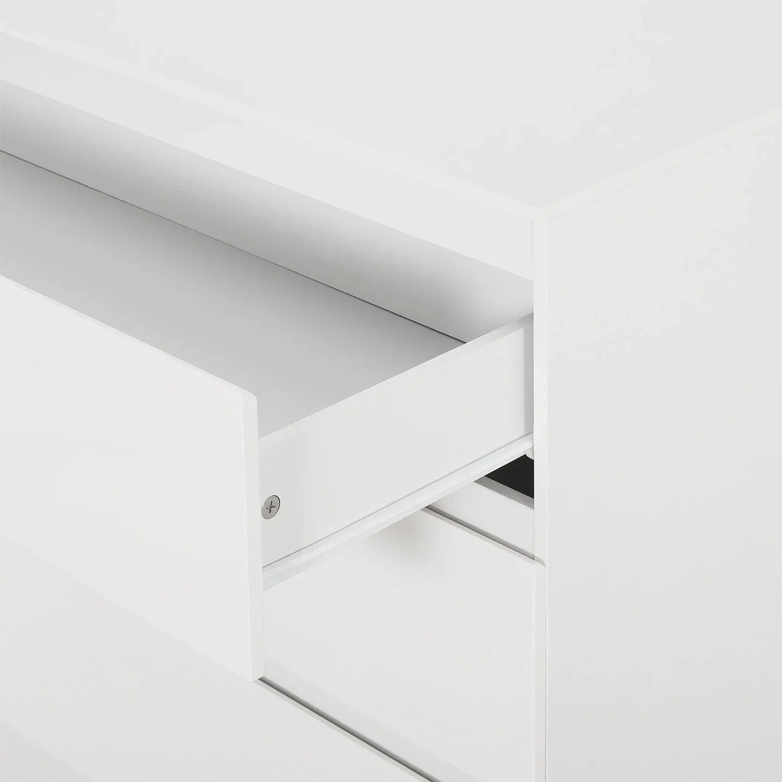 Buffet blanc moderne avec trois tiroirs ELLE VITALS