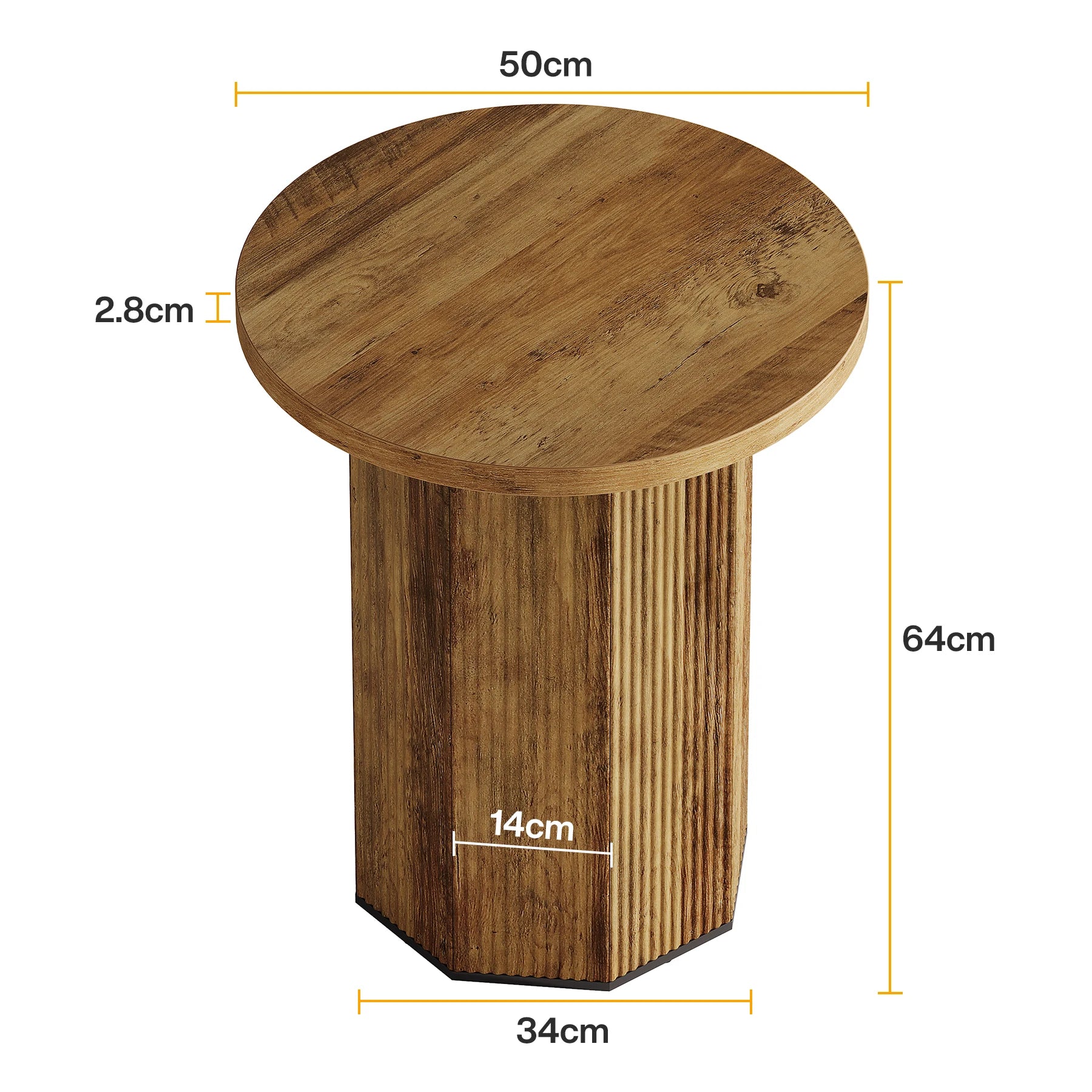 Table d’appoint ronde rustique