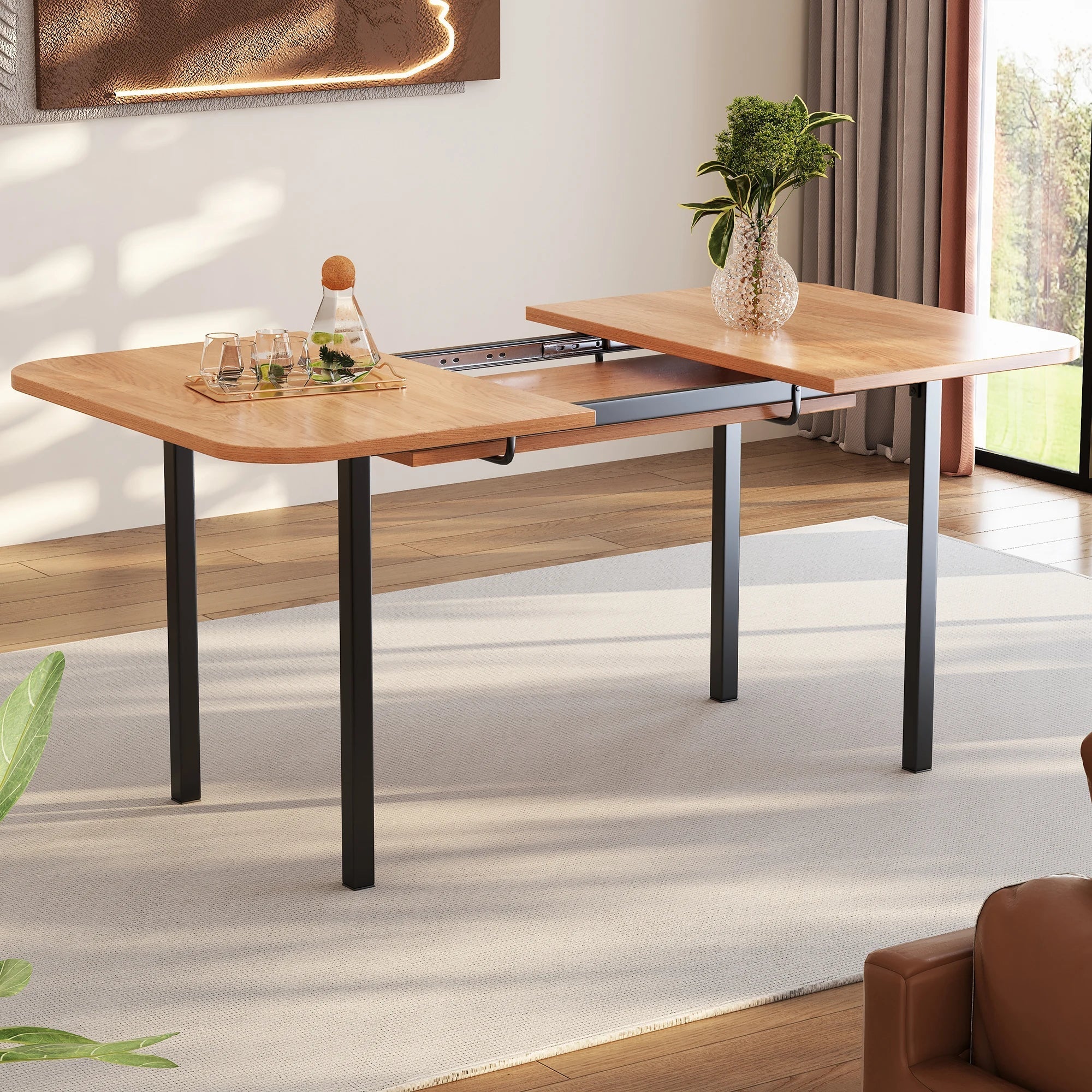 Table extensible en bois naturel ElleVitals
