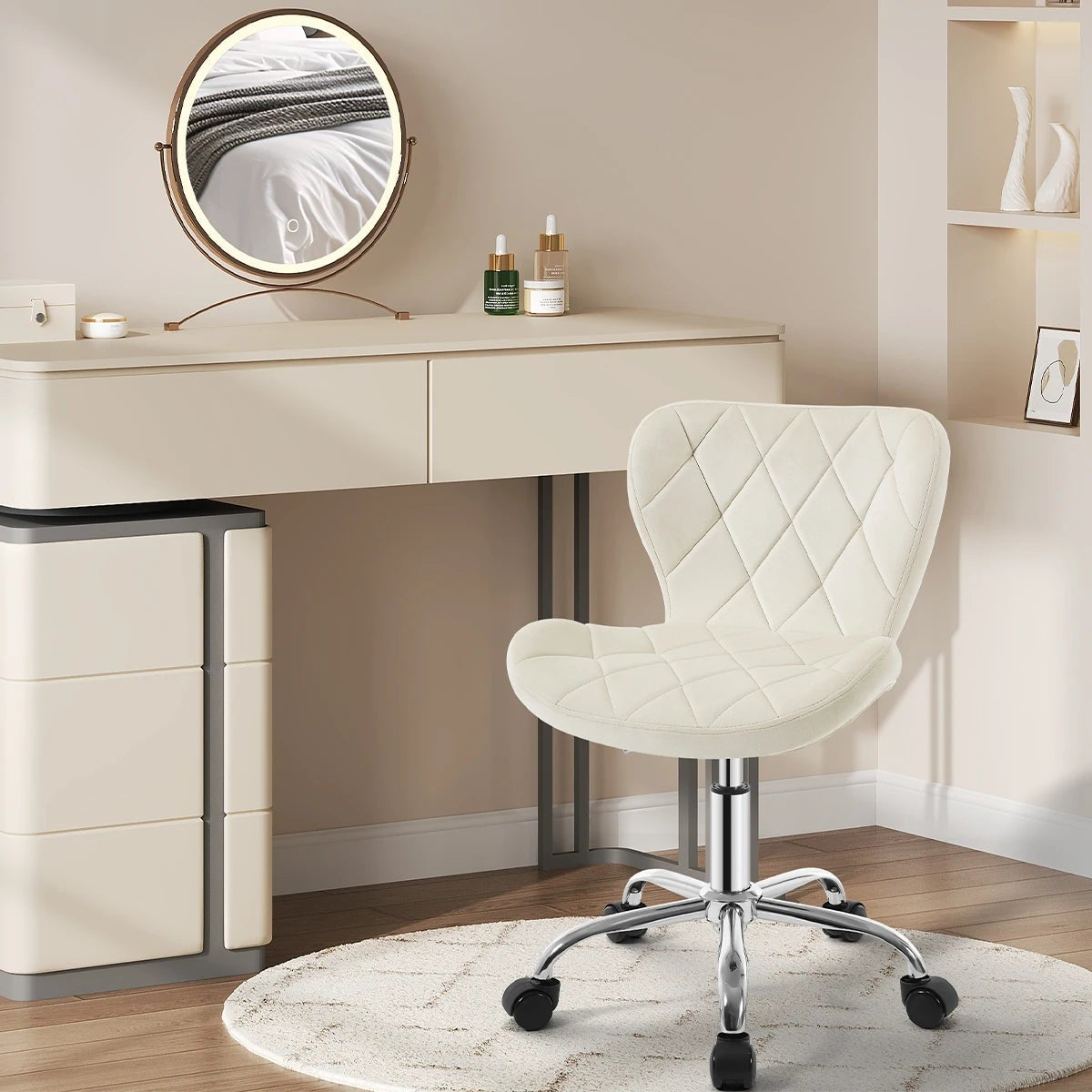 Chaise de bureau ergonomique velours