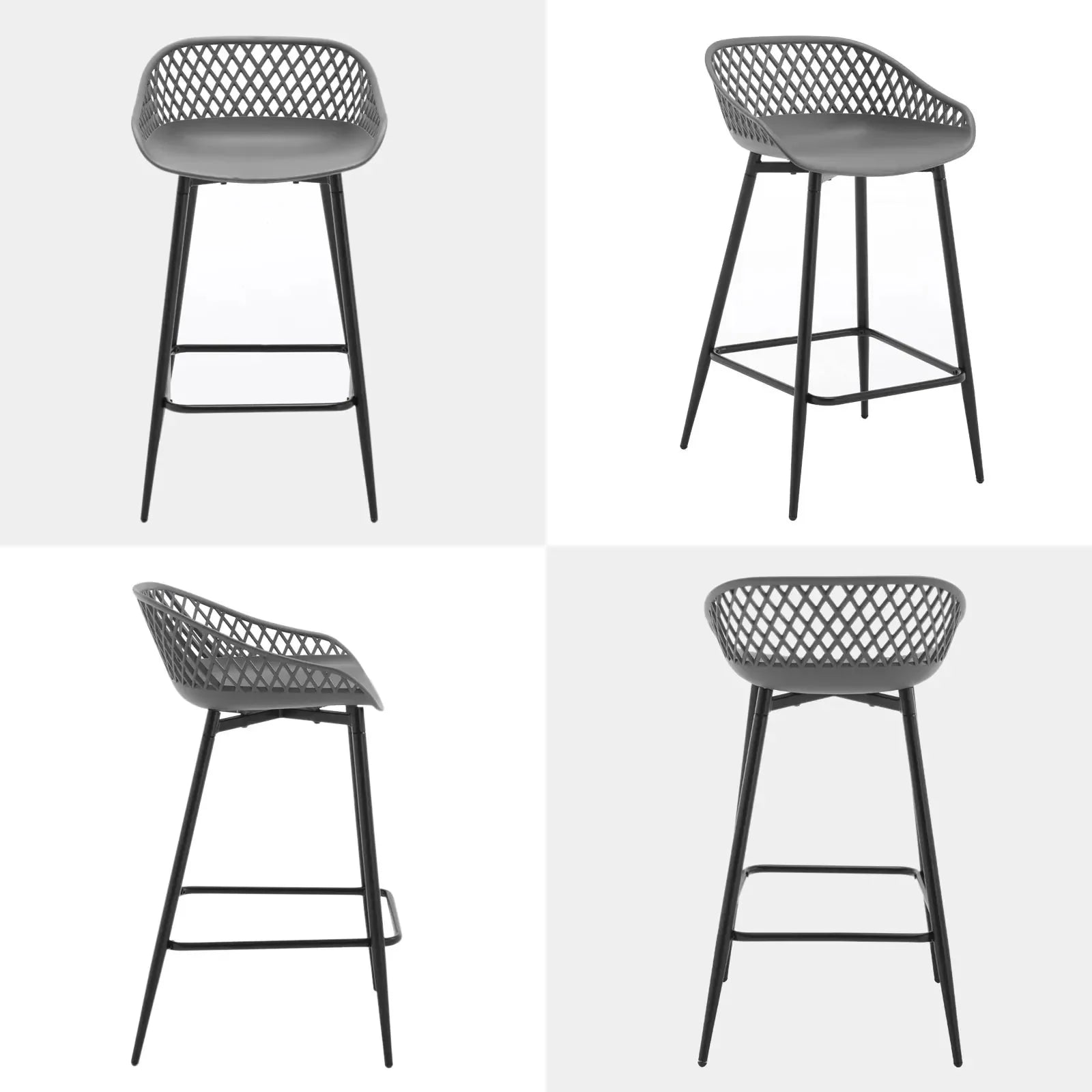 Tabourets hauts design avec dossier ajouré ElleVitals
