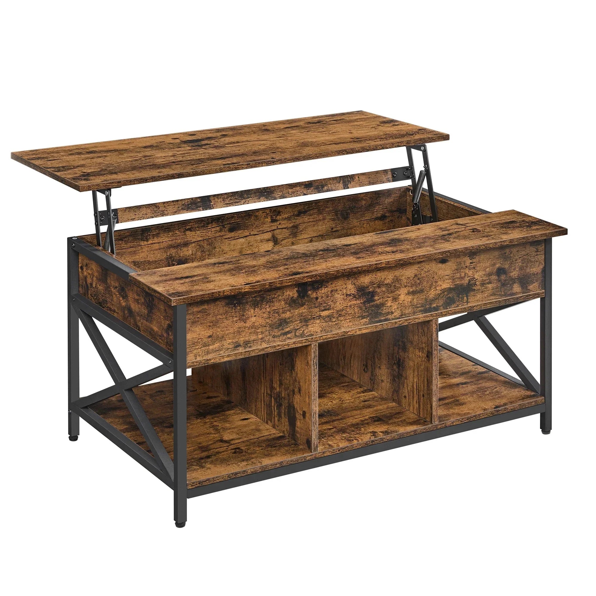 Table basse avec plateau relevable et rangements ElleVitals