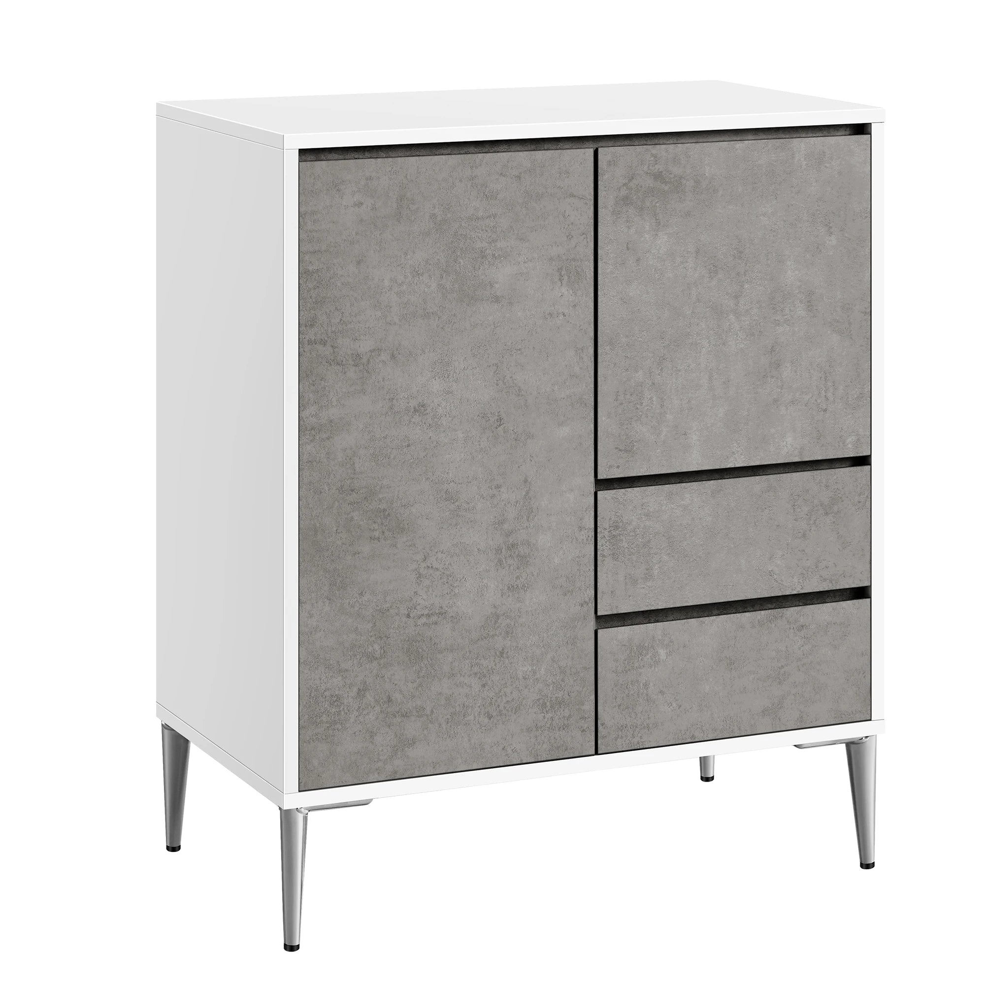 Buffet moderne avec rangements et pieds métal