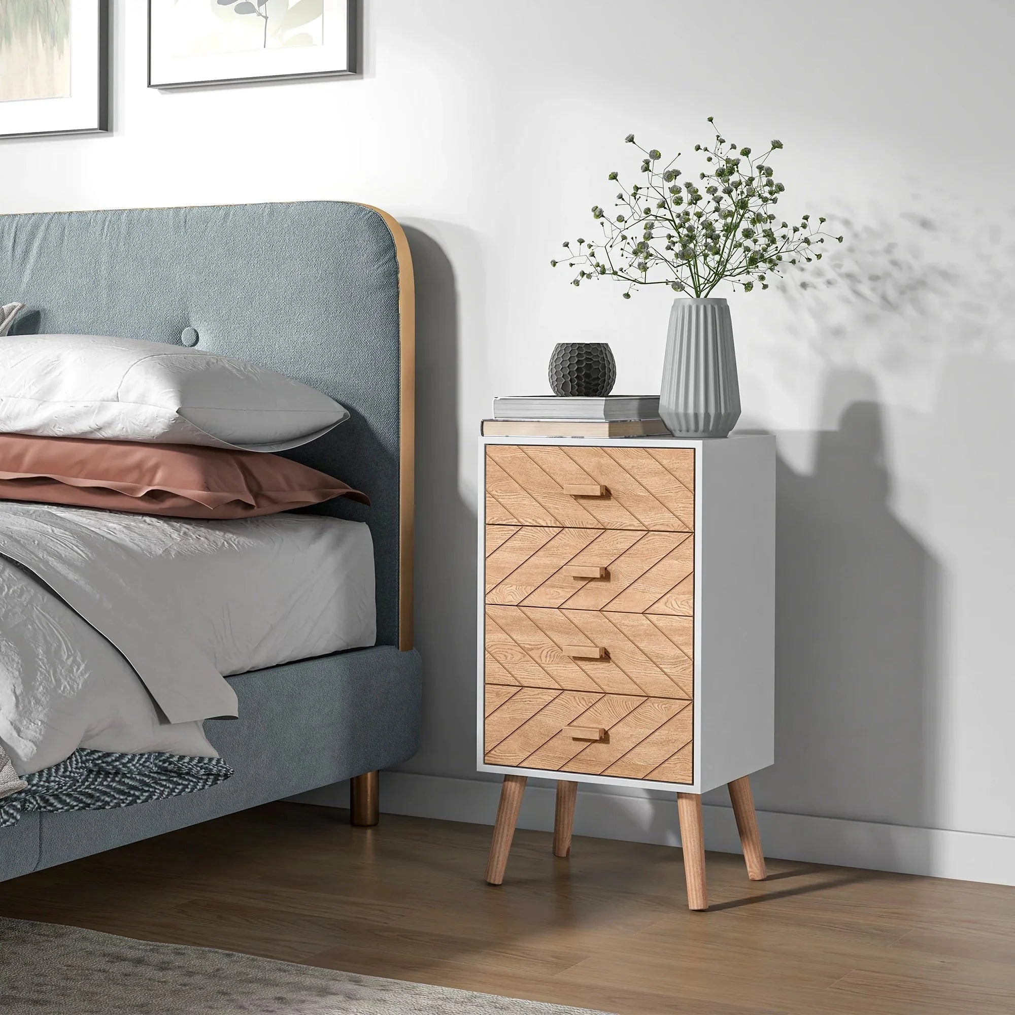 Table de chevet bohème en bois ElleVitals