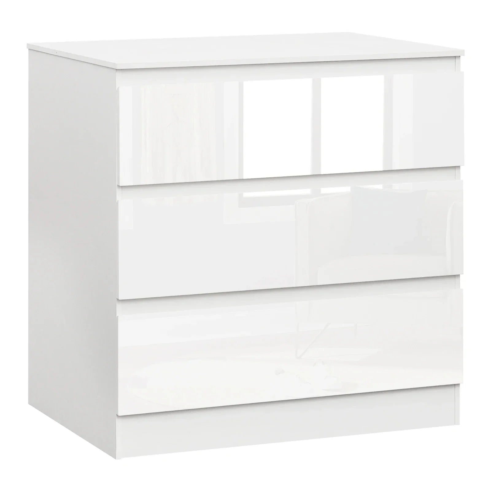 Buffet blanc moderne avec trois tiroirs ELLE VITALS