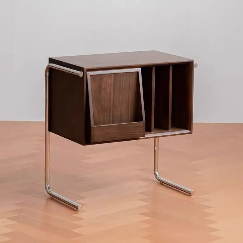 Meuble bas rétro en bois courbé