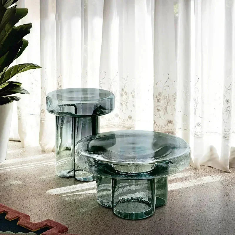 Table basse en verre soufflé organique ElleVitals