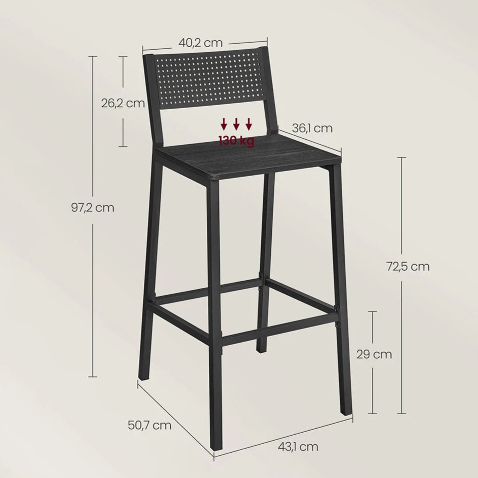 Tabourets hauts industriels avec assise confortable