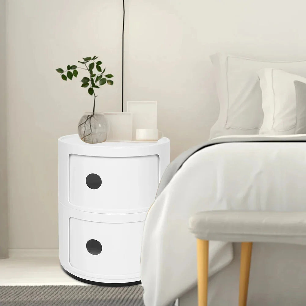 Table de chevet ronde modulable avec rangements ElleVitals