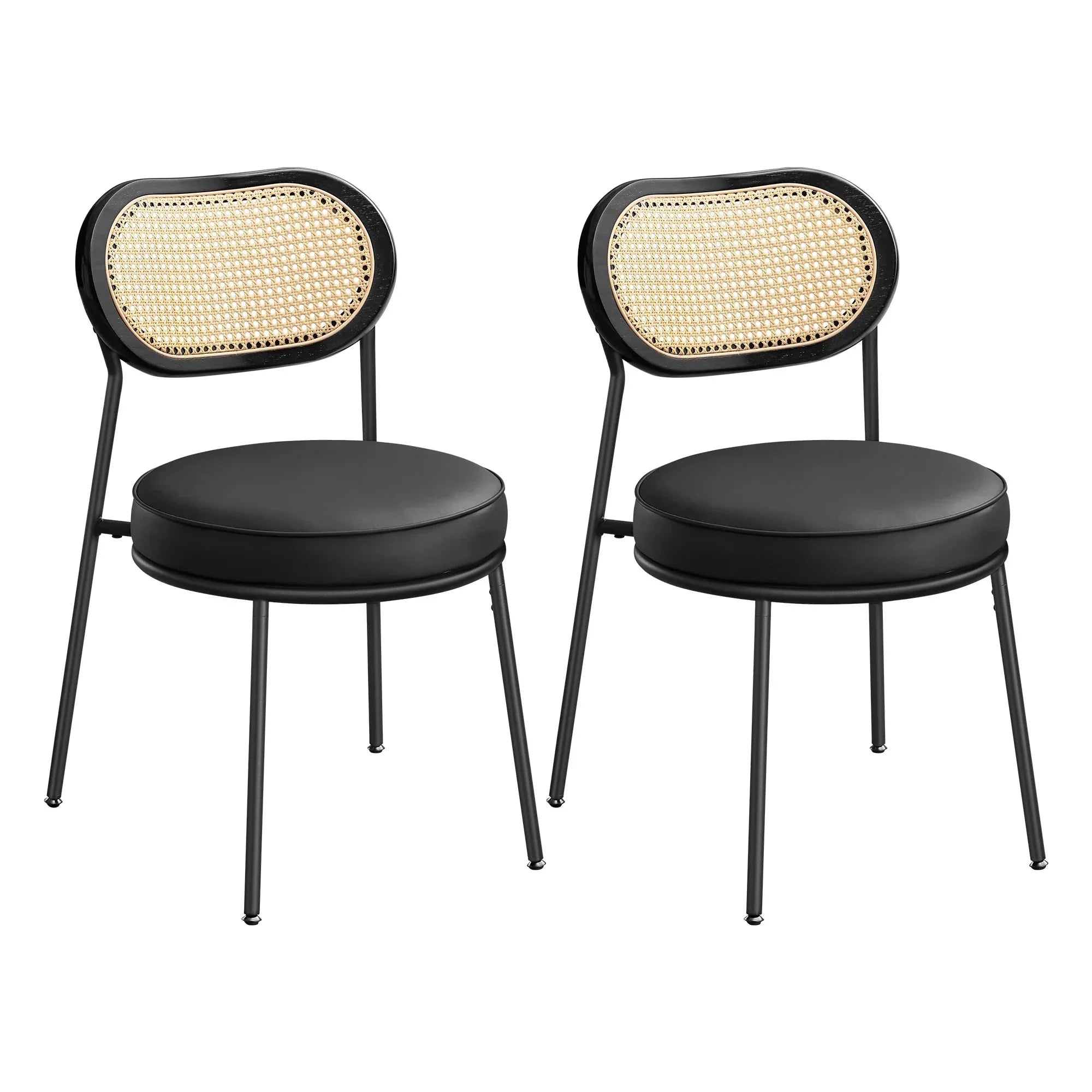 Lot de chaises en rotin et métal ElleVitals