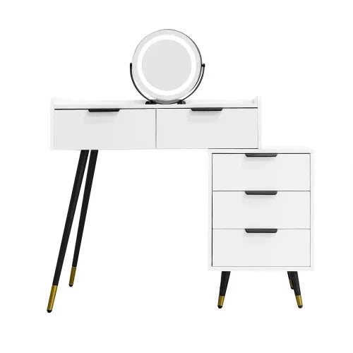 Coiffeuse Lumiéra avec miroir LED ElleVitals