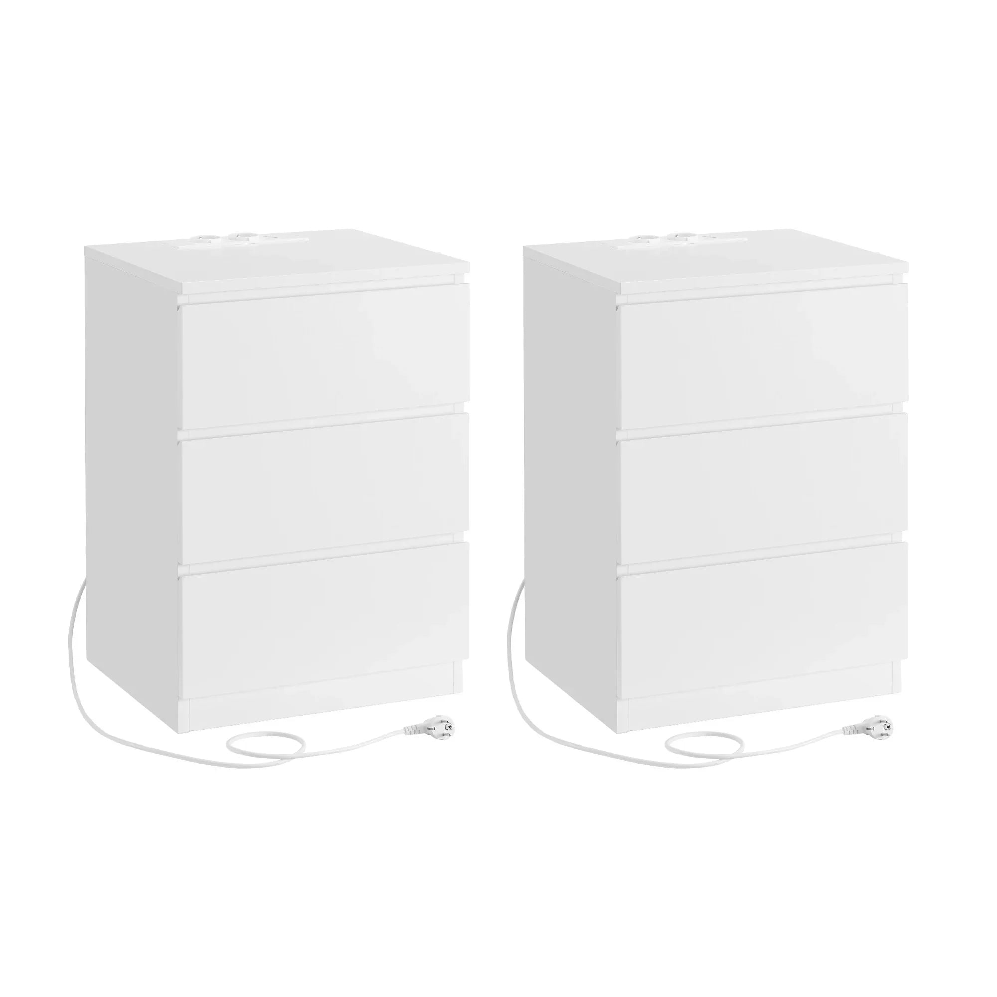 Lot de 2 chevets avec prises USB ElleVitals
