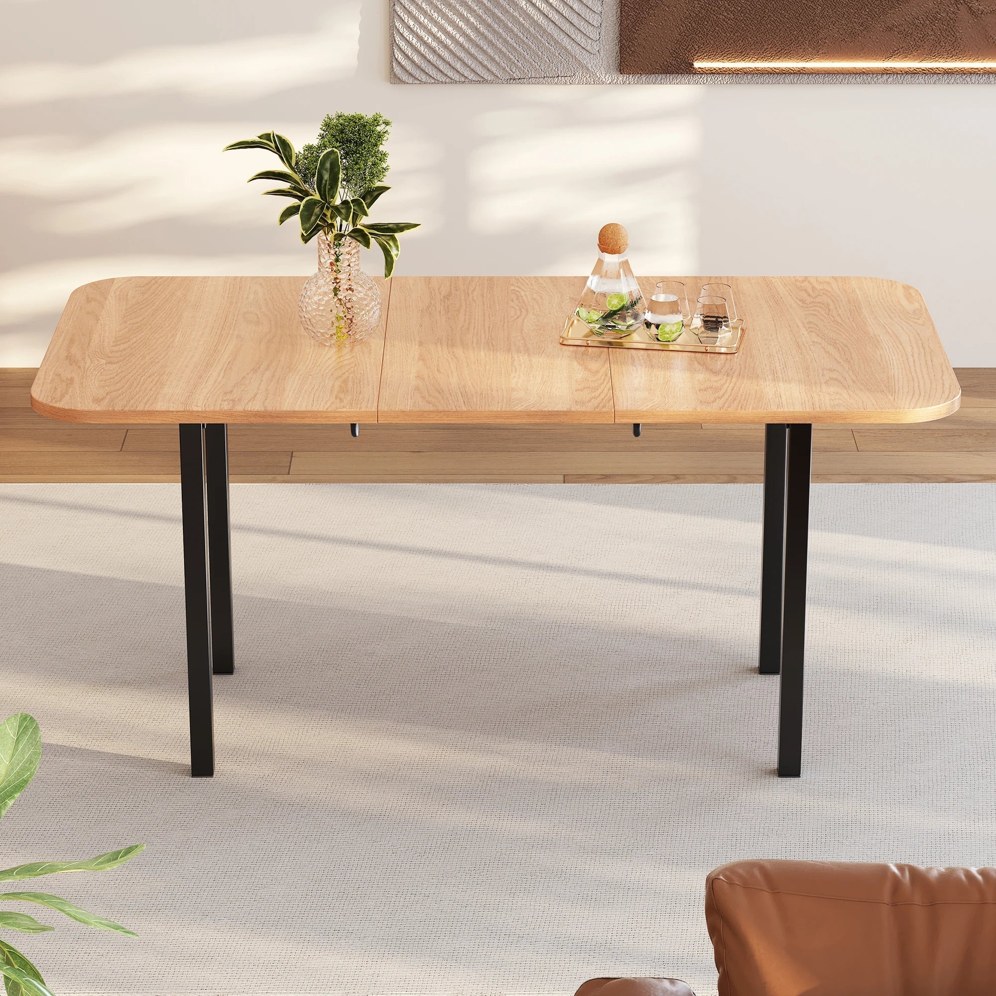 Table extensible en bois naturel ElleVitals