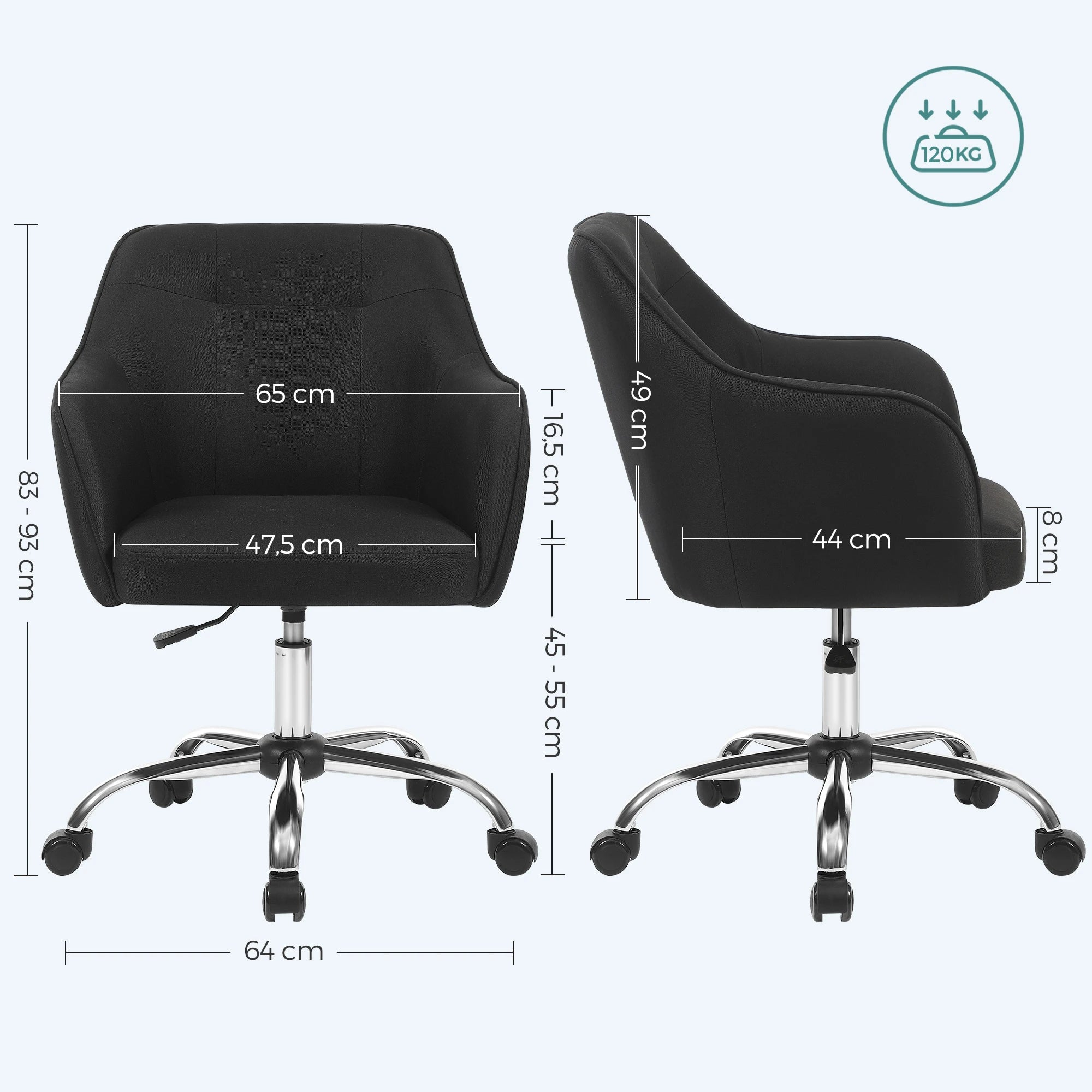 Fauteuil de bureau ergonomique à roulettes