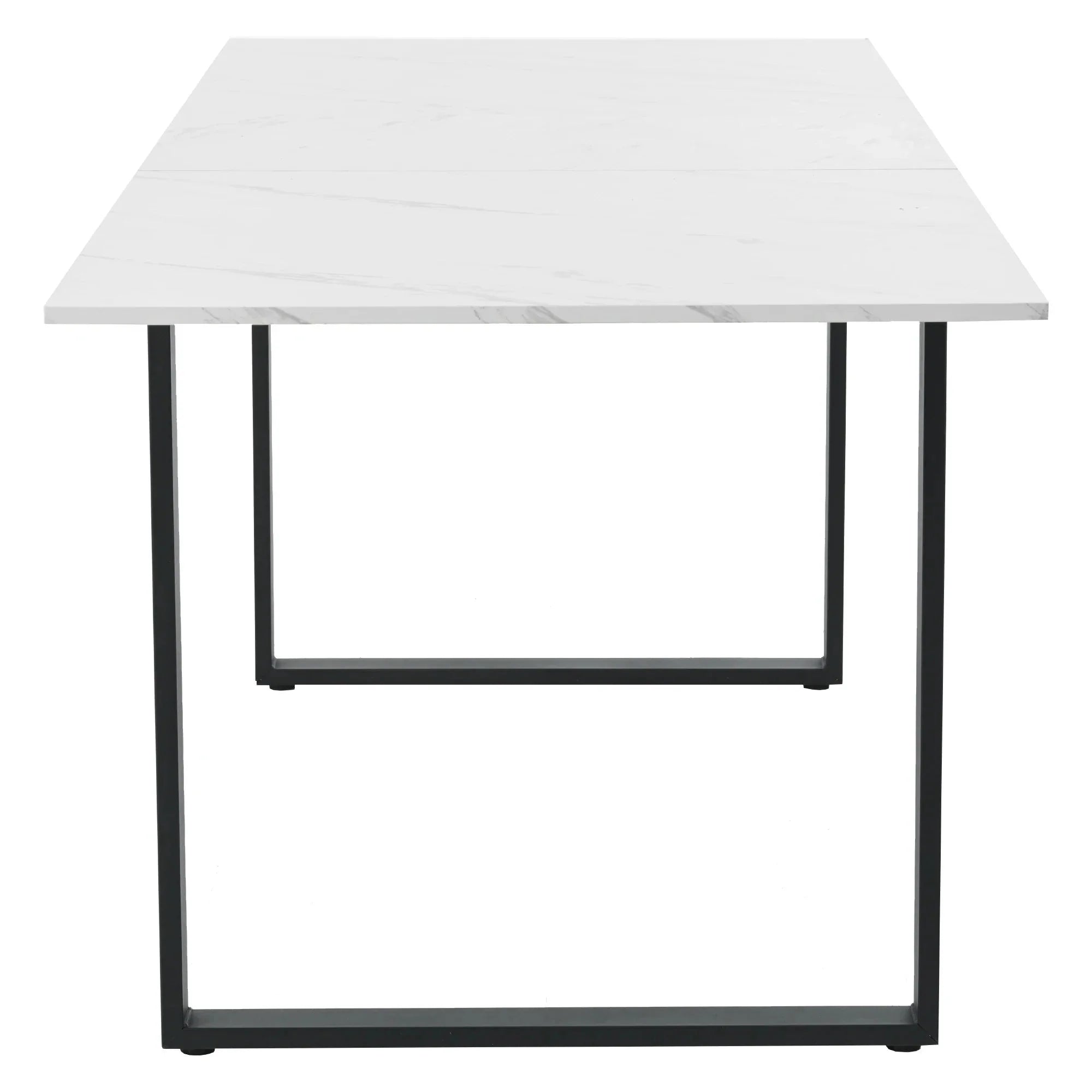 Table extensible effet marbre et métal ElleVitals