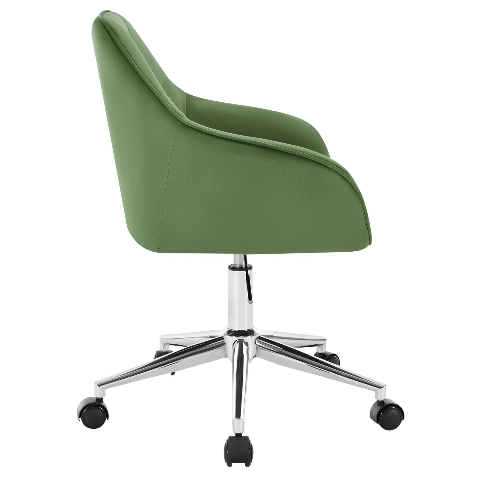Chaise de bureau velours avec accoudoirs
