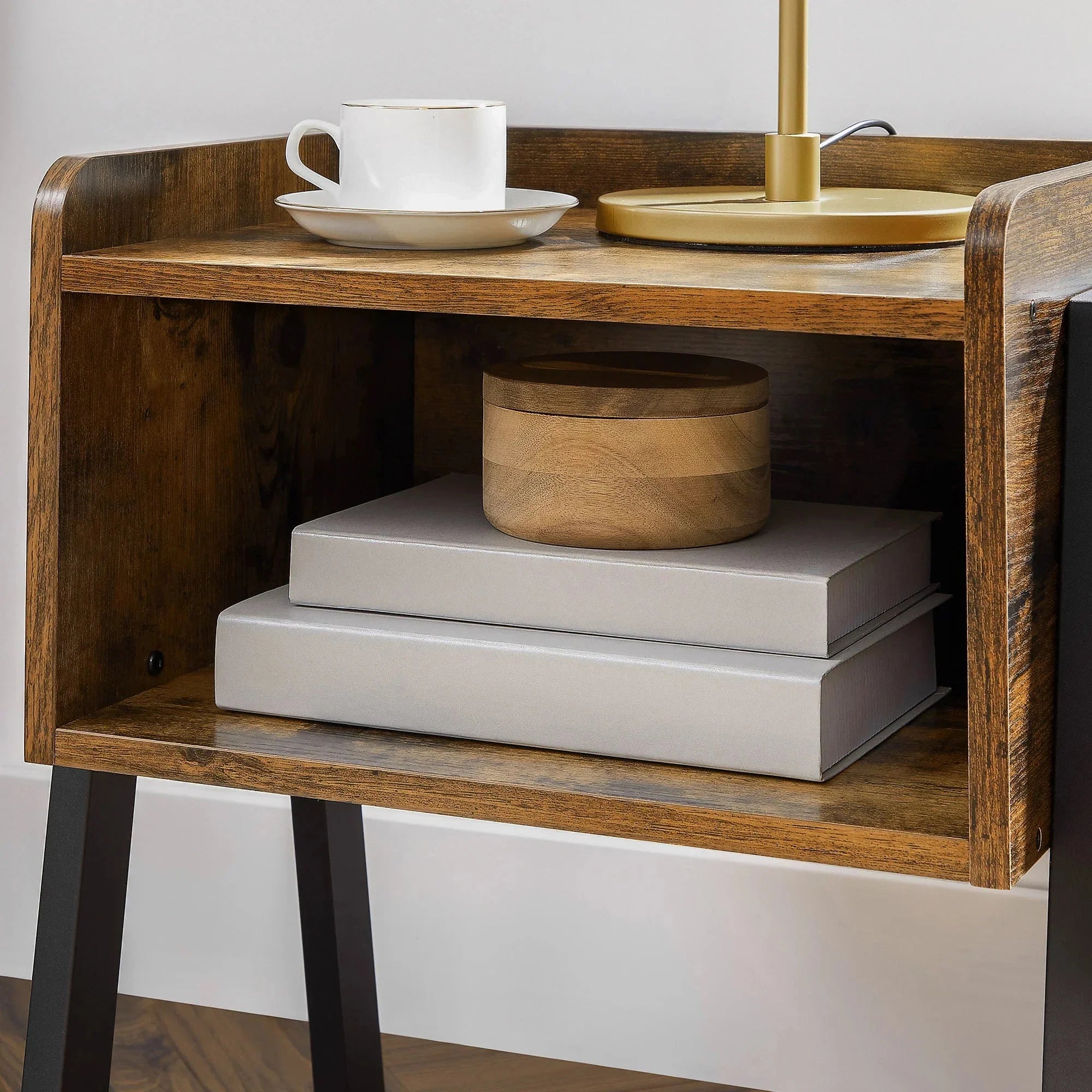 Table d’appoint empilable en bois et métal ElleVitals