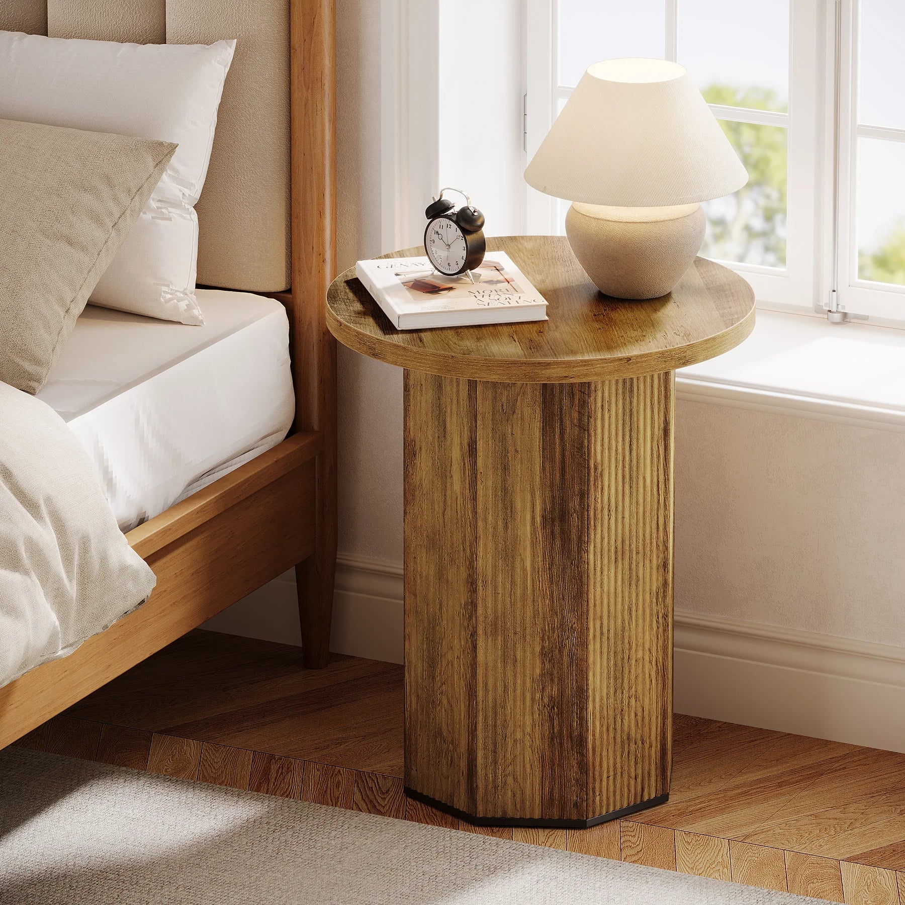 Table d’appoint ronde rustique