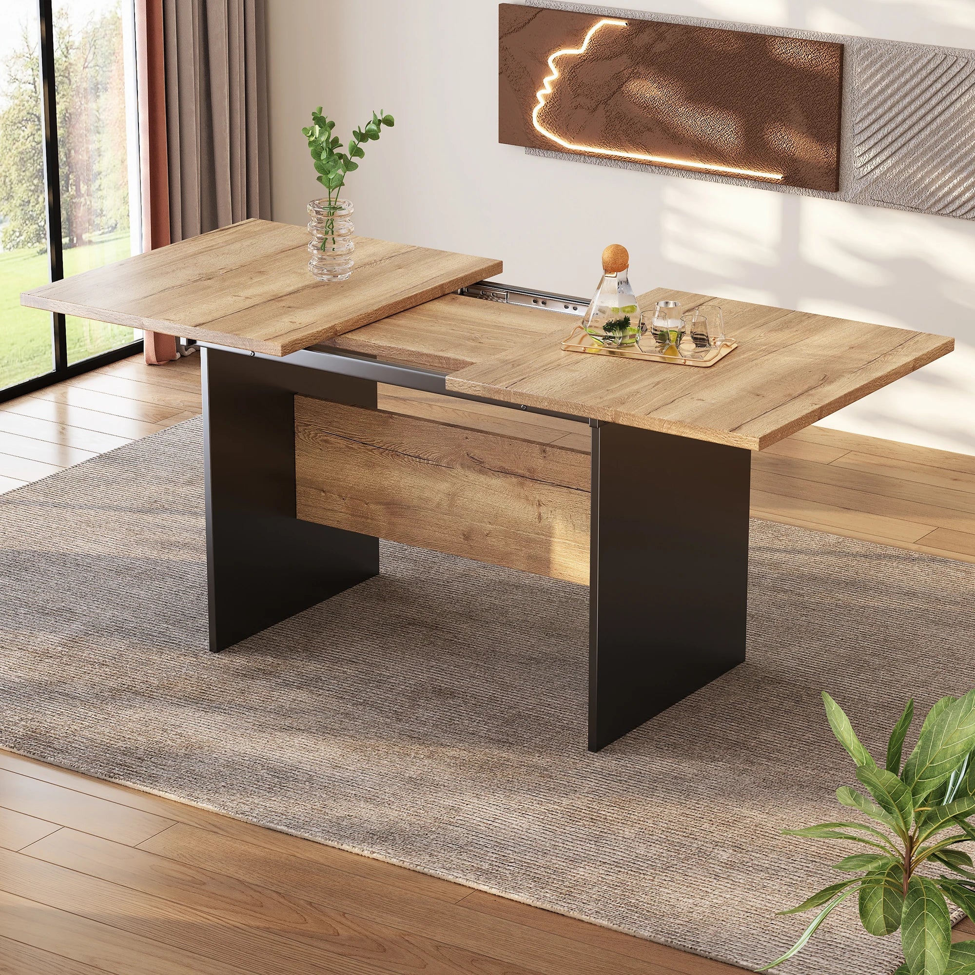 Table extensible en bois moderne ElleVitals
