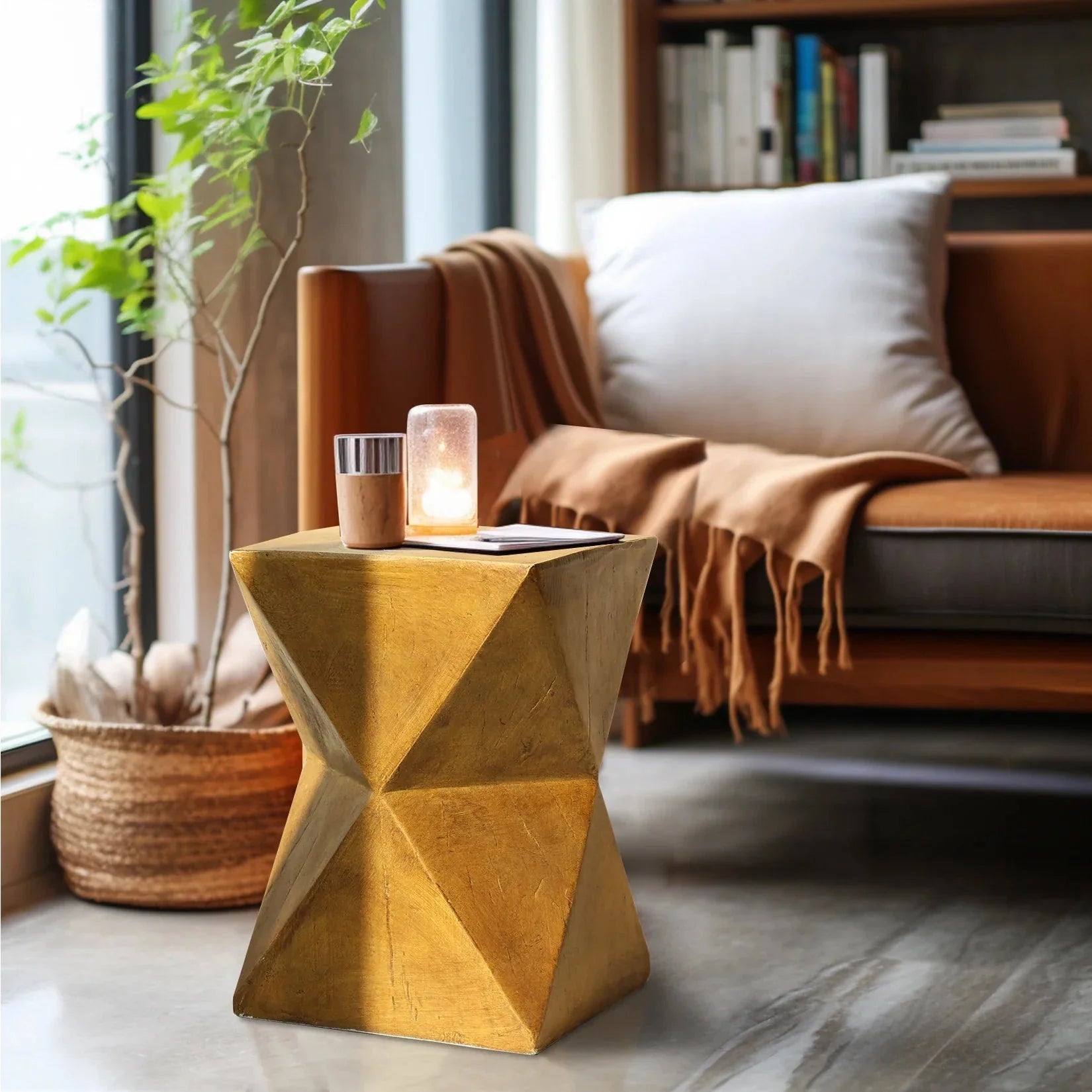 Table d’appoint béton minéral sculptural ElleVitals