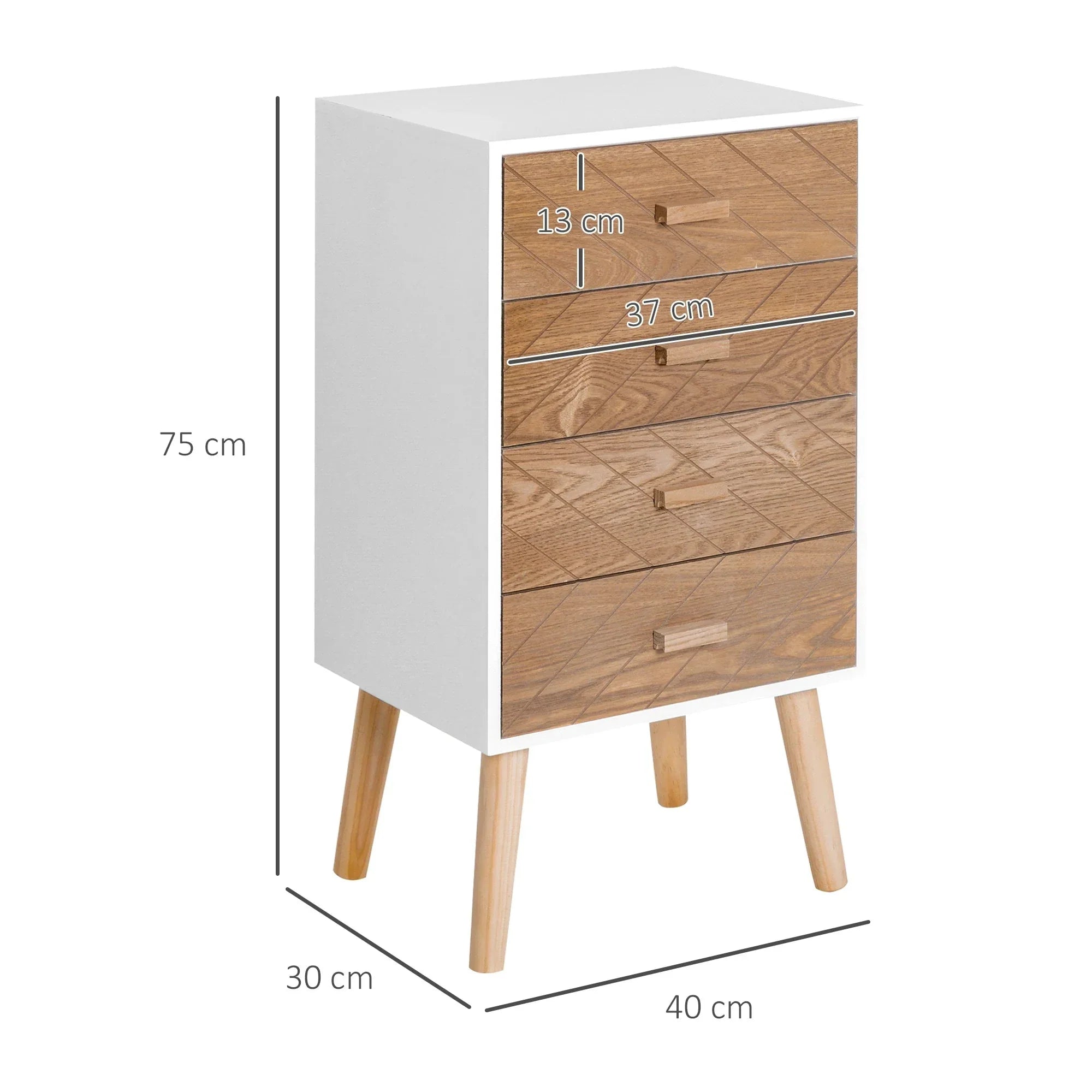Table de chevet bohème en bois ElleVitals