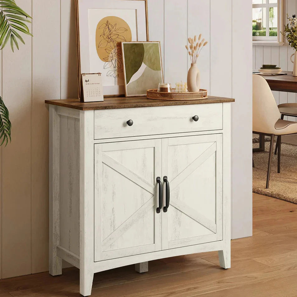 Buffet en bois avec tiroir et étagère ElleVitals