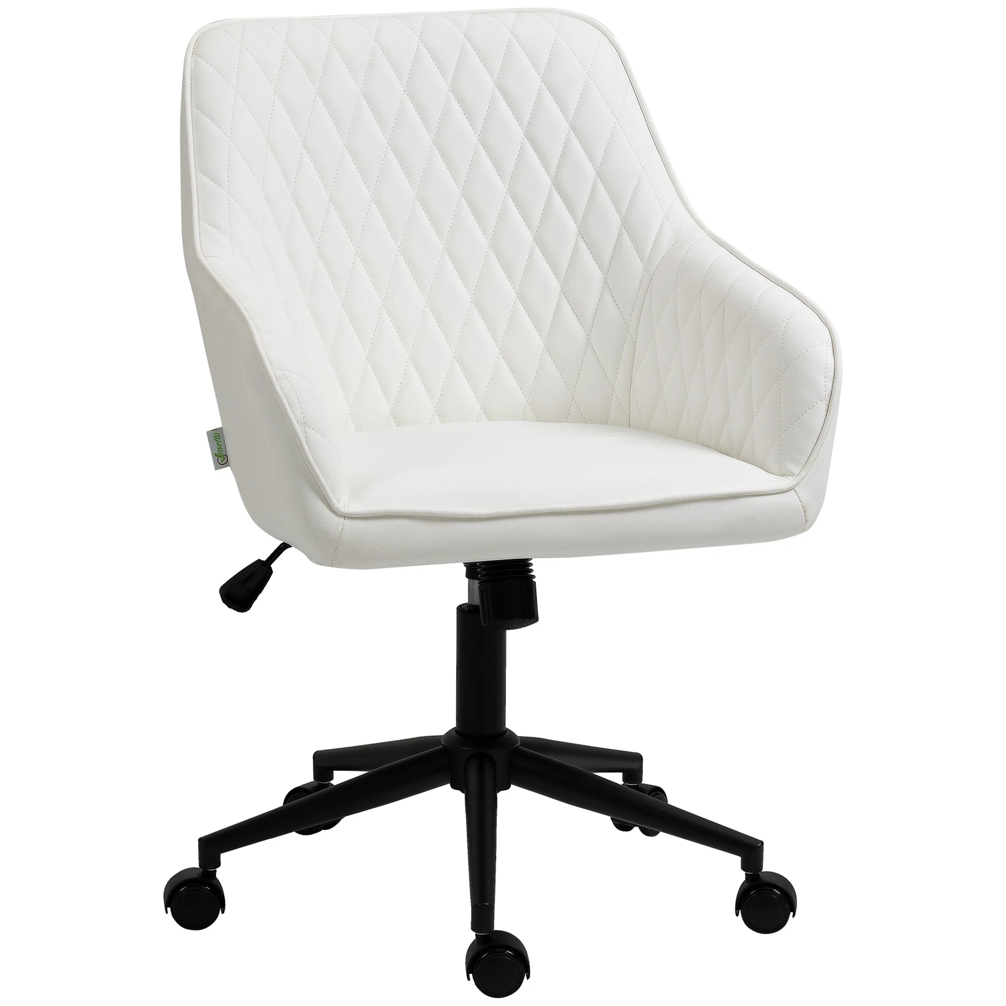 Fauteuil de bureau en simili cuir avec dossier matelassé