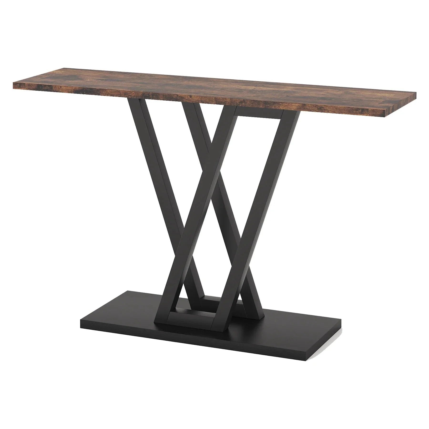 Console pieds en V bois et métal ElleVitals