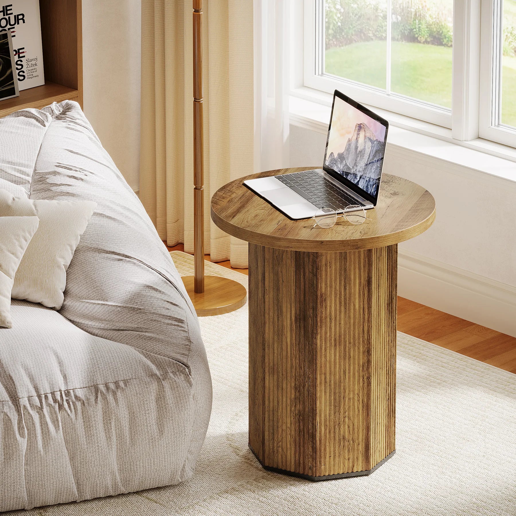 Table d’appoint ronde rustique