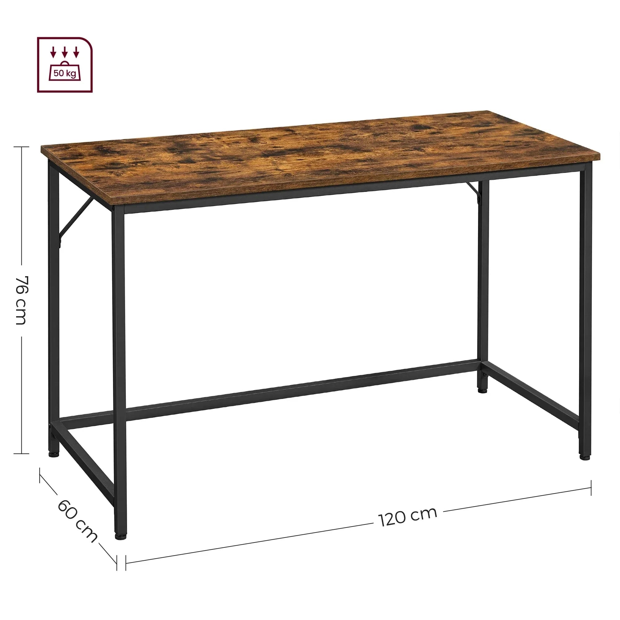 Bureau compact bois et acier ElleVitals