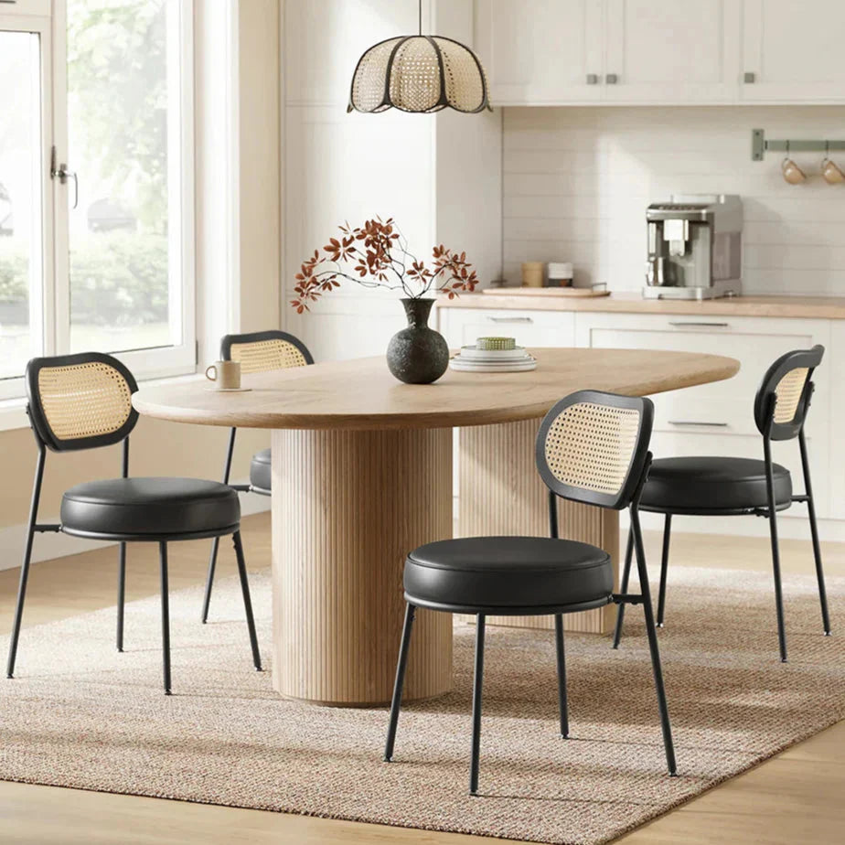 Lot de chaises en rotin et métal ElleVitals
