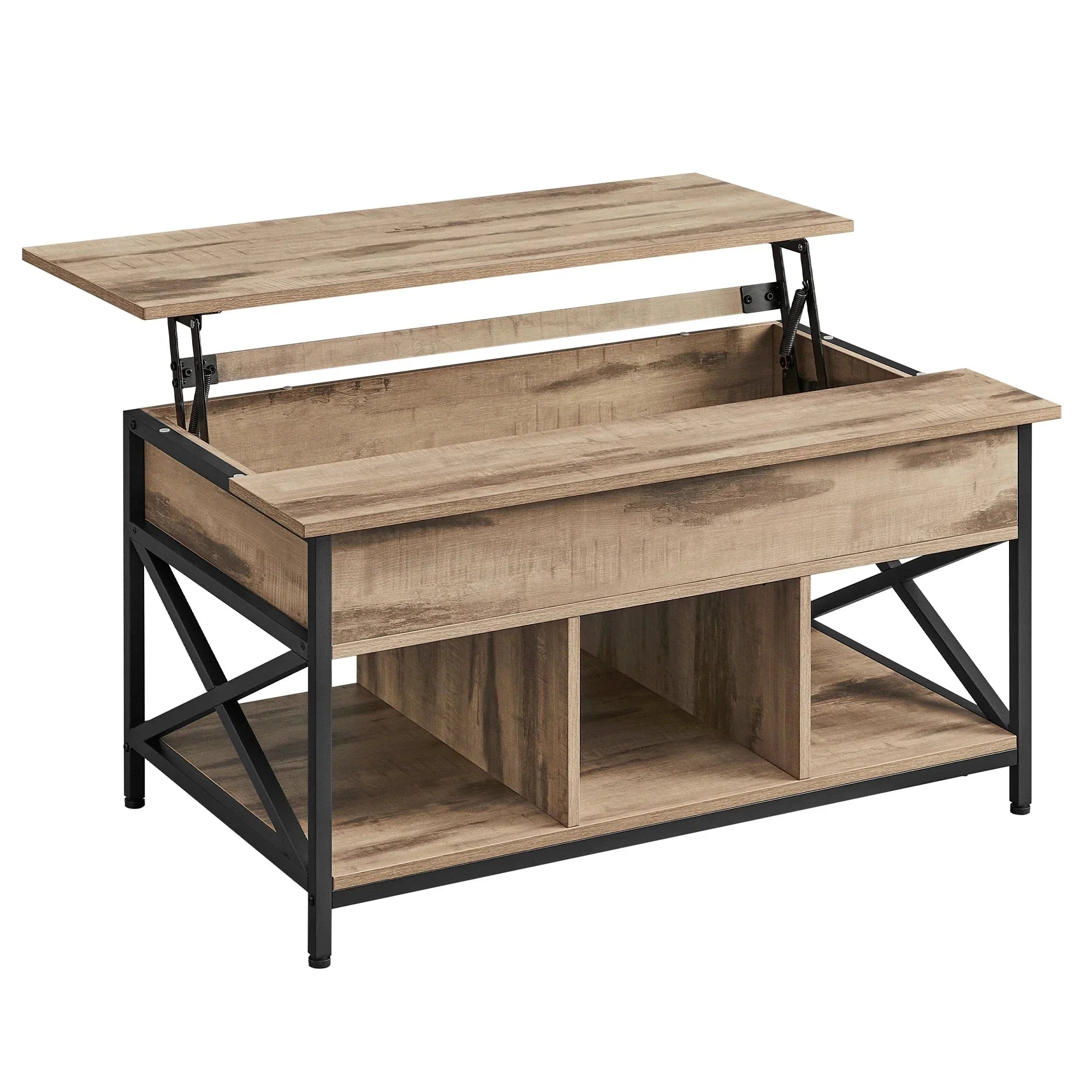 Table basse avec plateau relevable et rangements ElleVitals