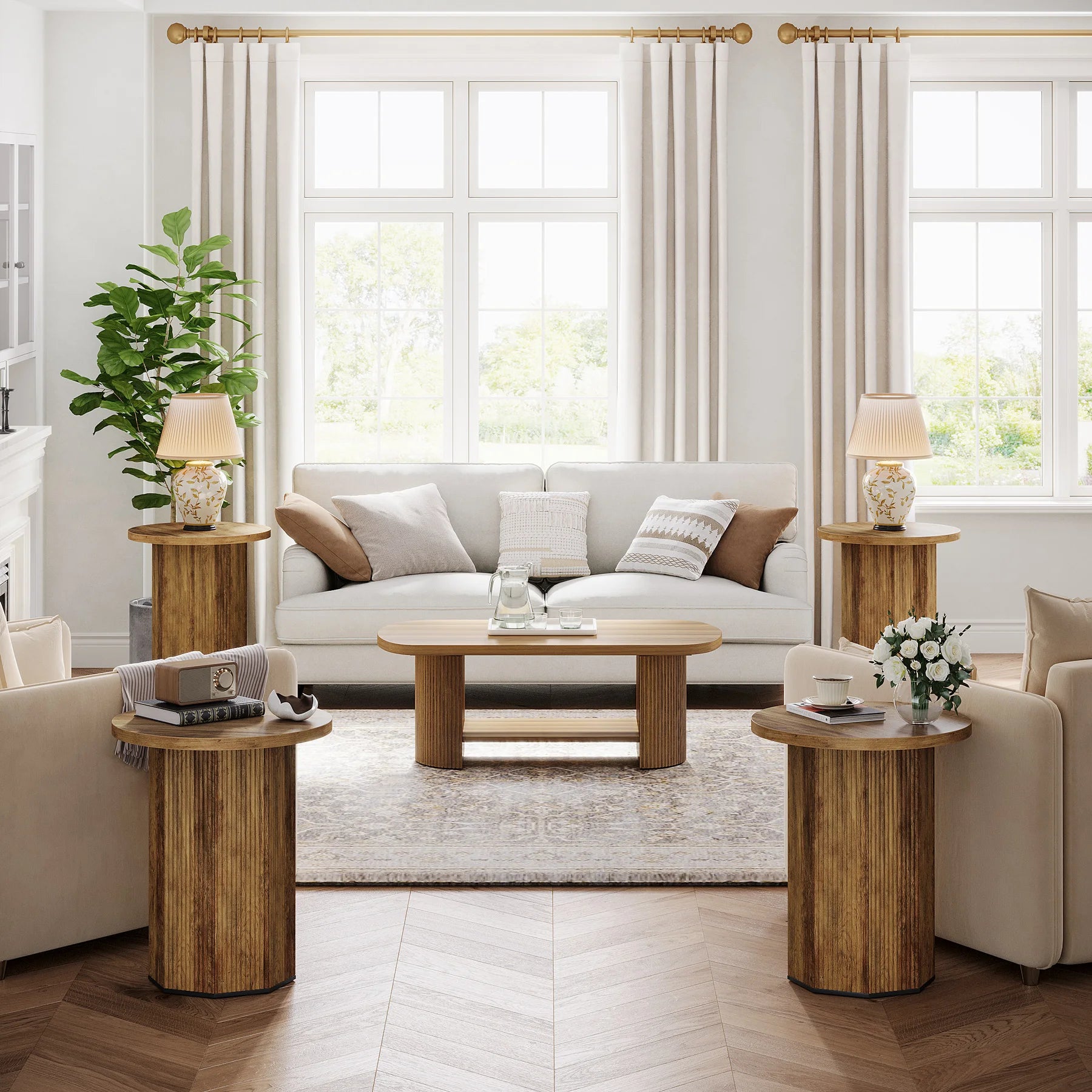 Table d’appoint ronde rustique
