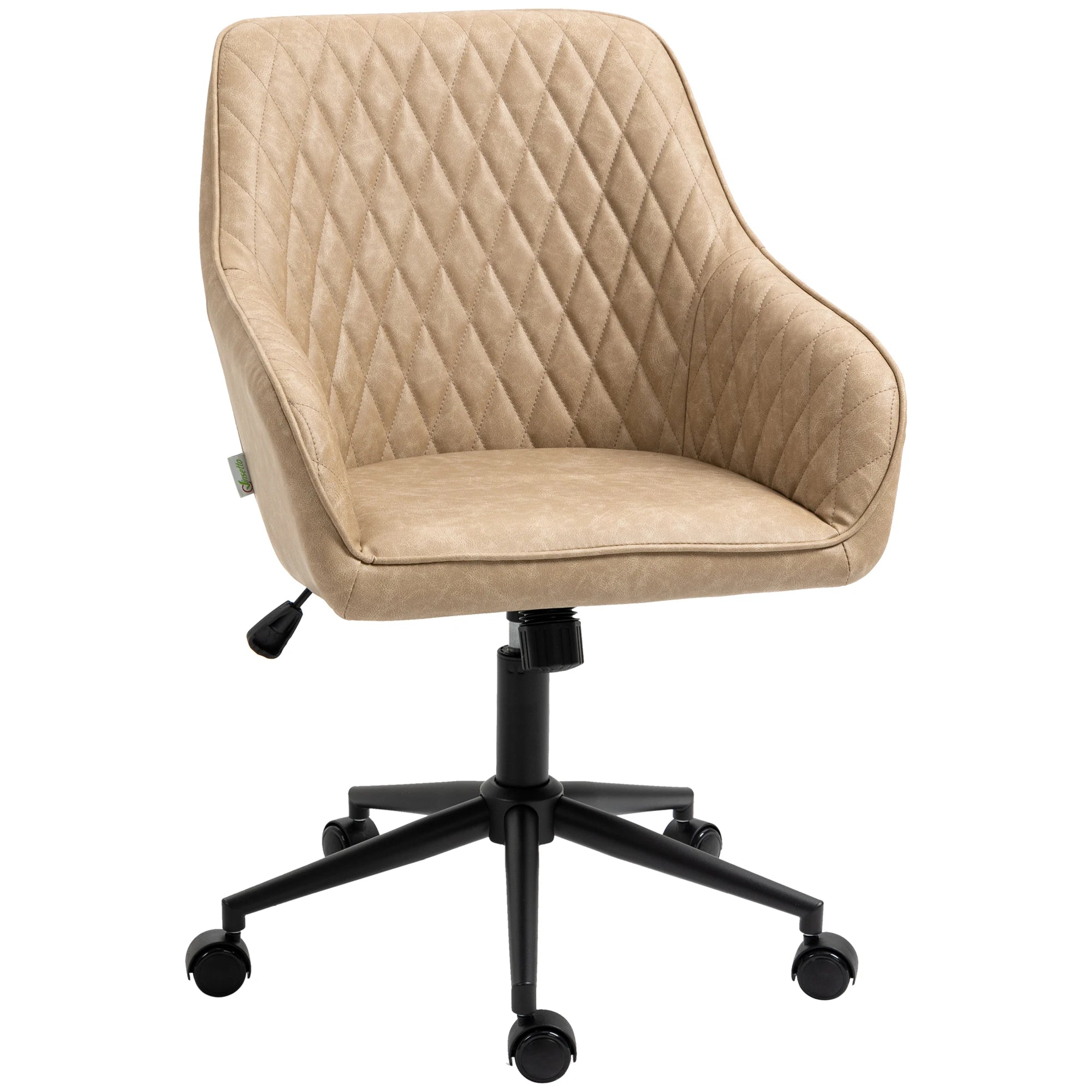 Fauteuil de bureau en simili cuir avec dossier matelassé