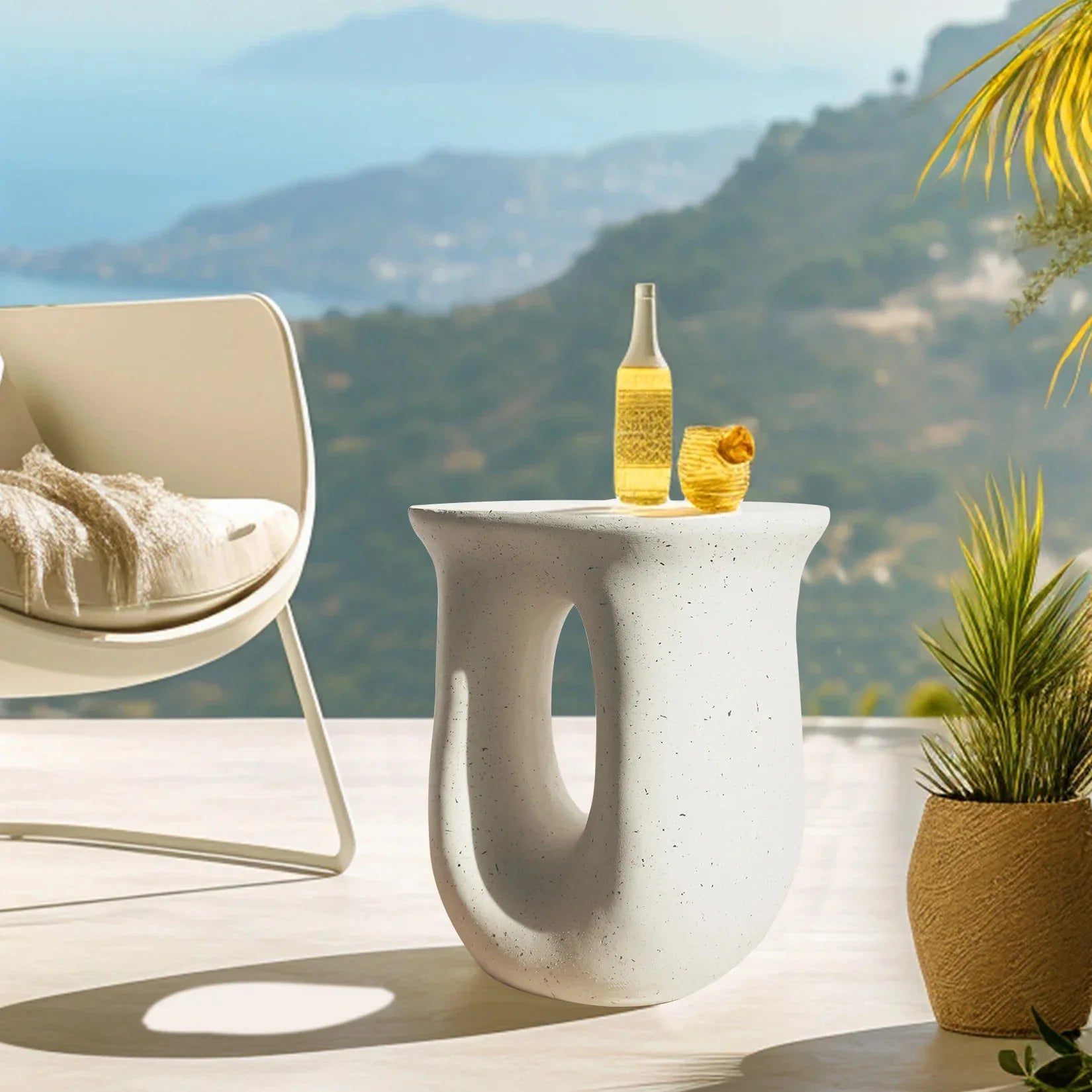 Table U en béton minéral design ElleVitals
