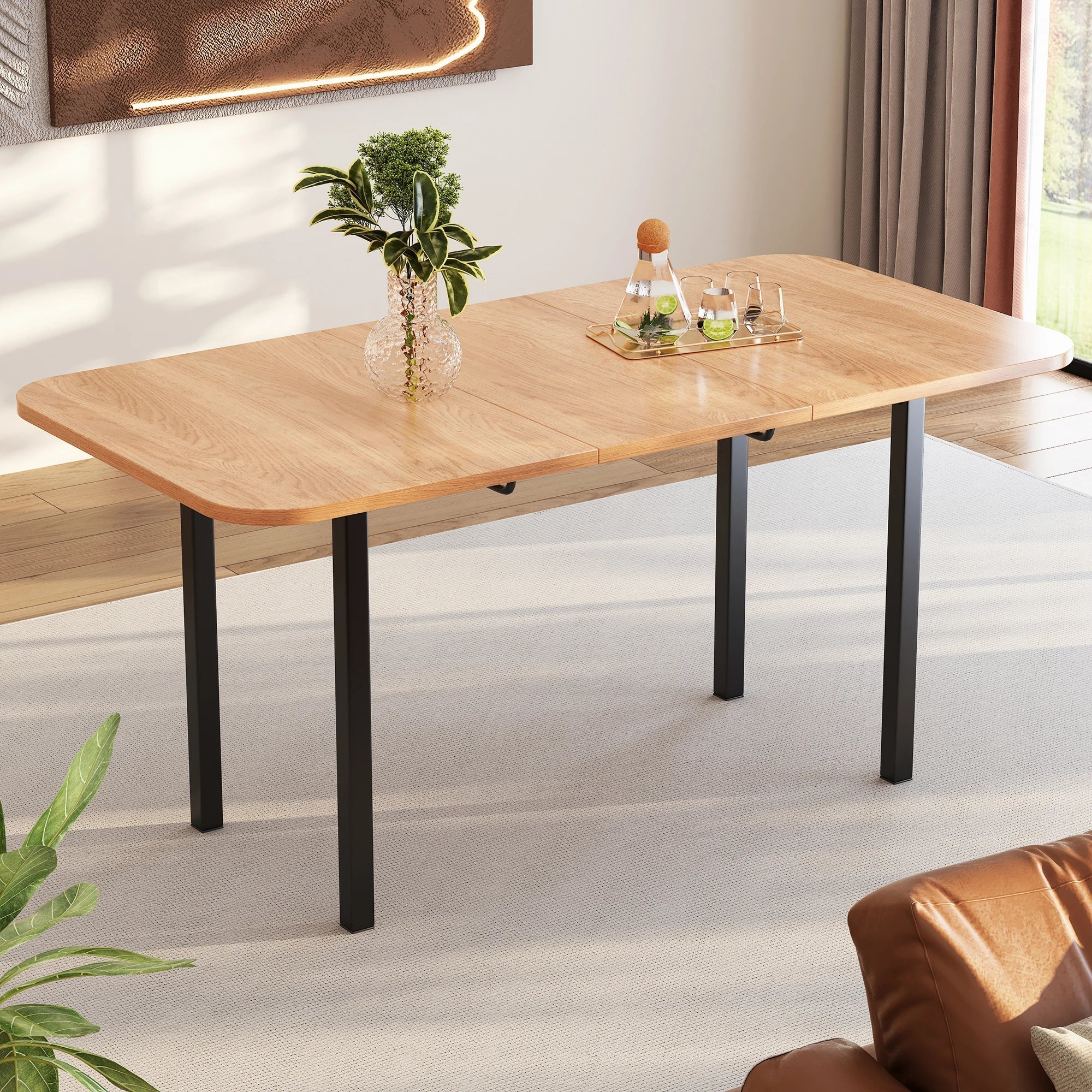 Table extensible en bois naturel ElleVitals