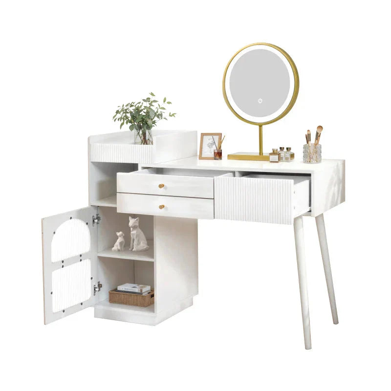 Coiffeuse Prismora avec miroir LED ElleVitals