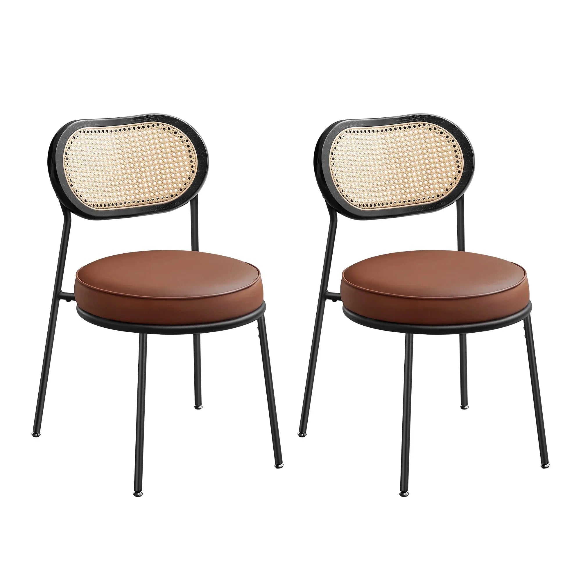 Lot de chaises en rotin et métal ElleVitals